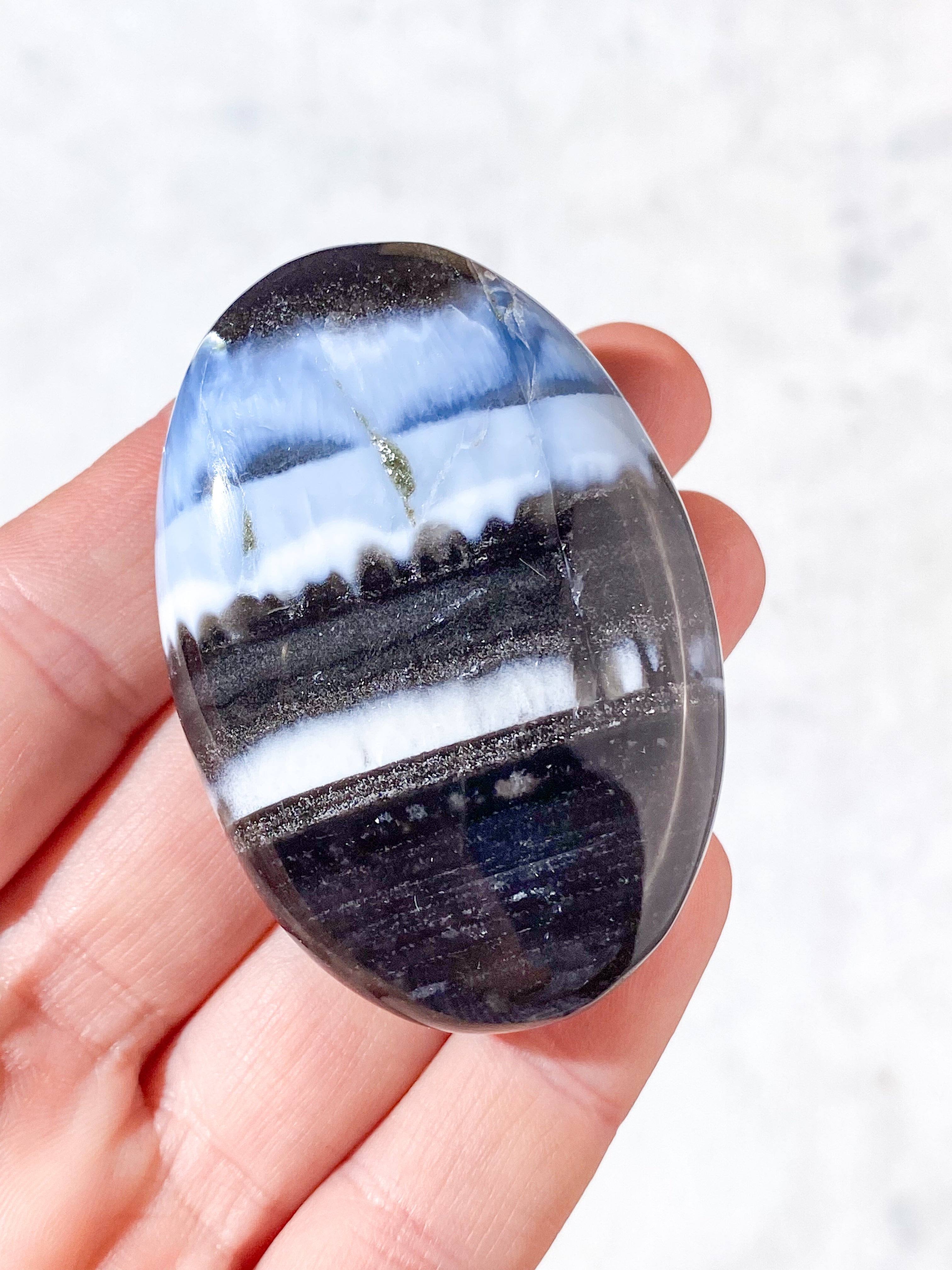 Blå Opal Palmstone (Nr. 3)
