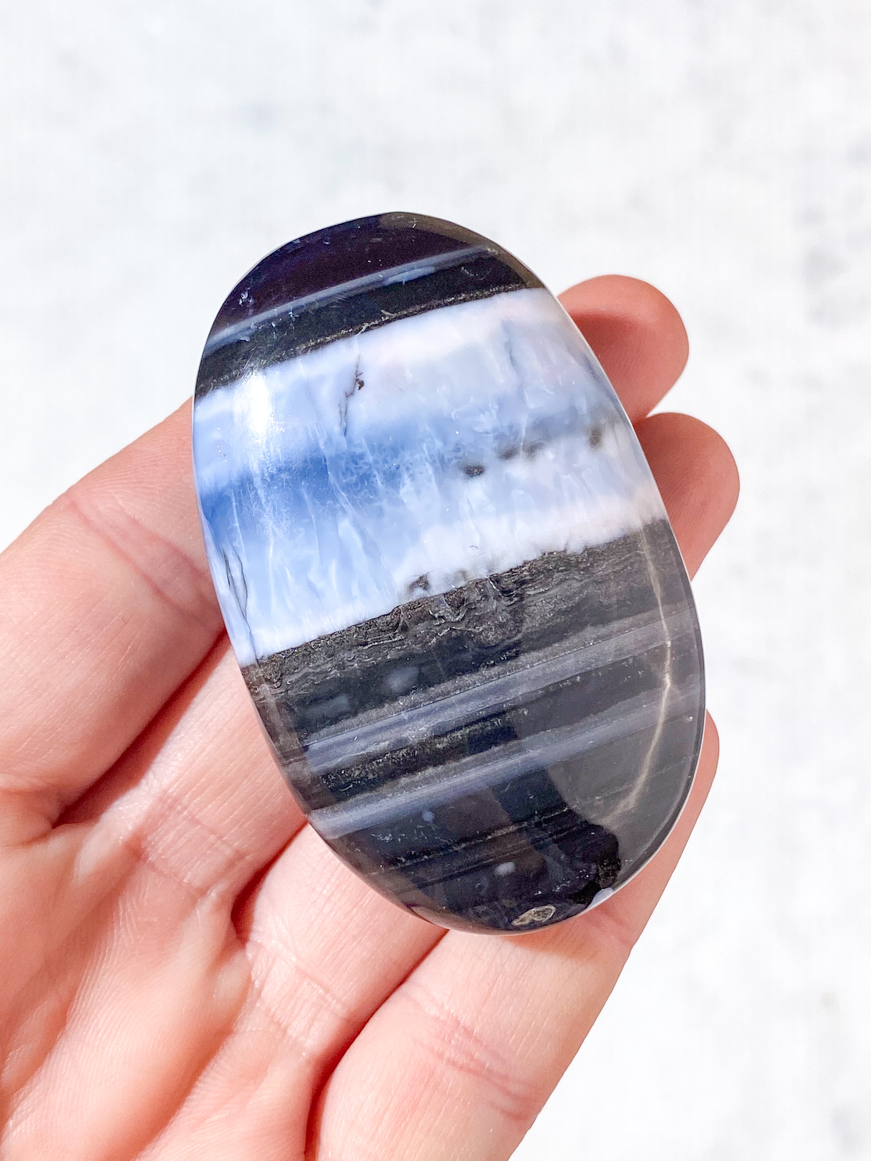 Blå Opal Palmstone (Nr. 7)