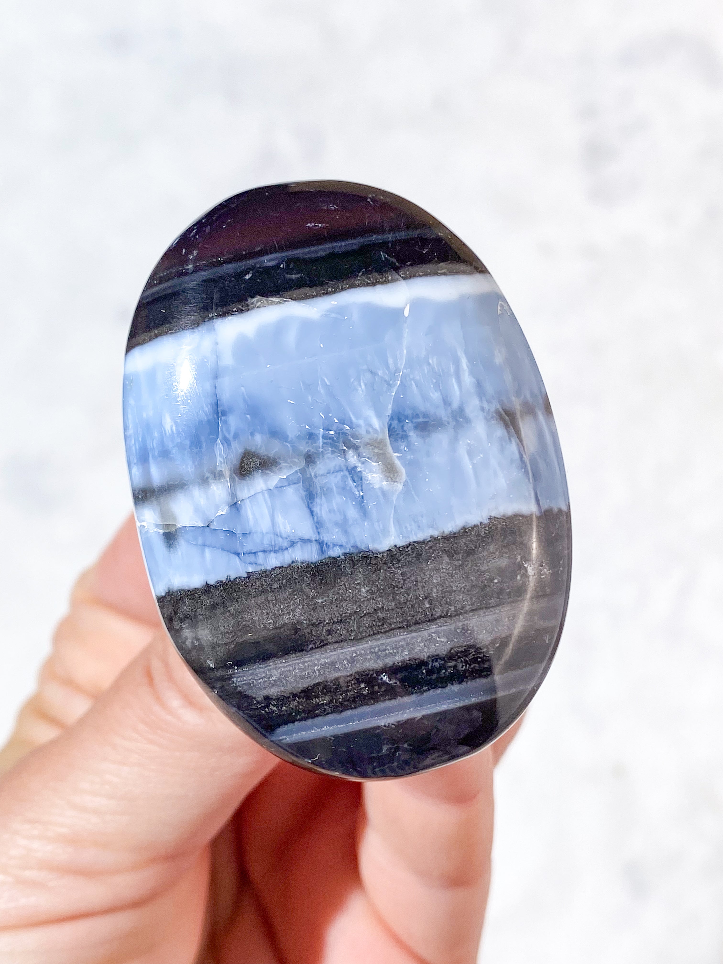 Blå Opal Palmstone (Nr. 9)