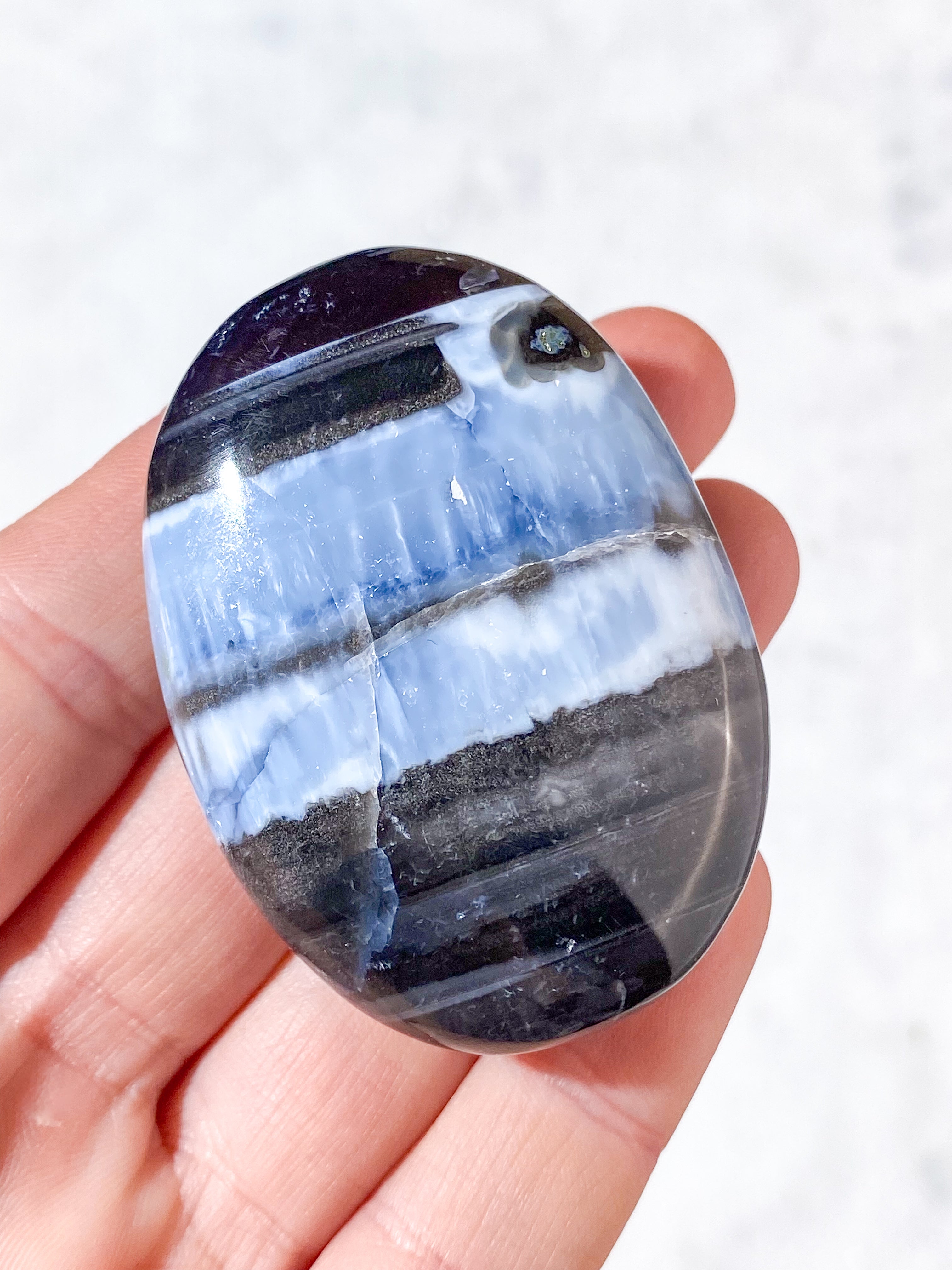 Blå Opal Palmstone (Nr. 9)