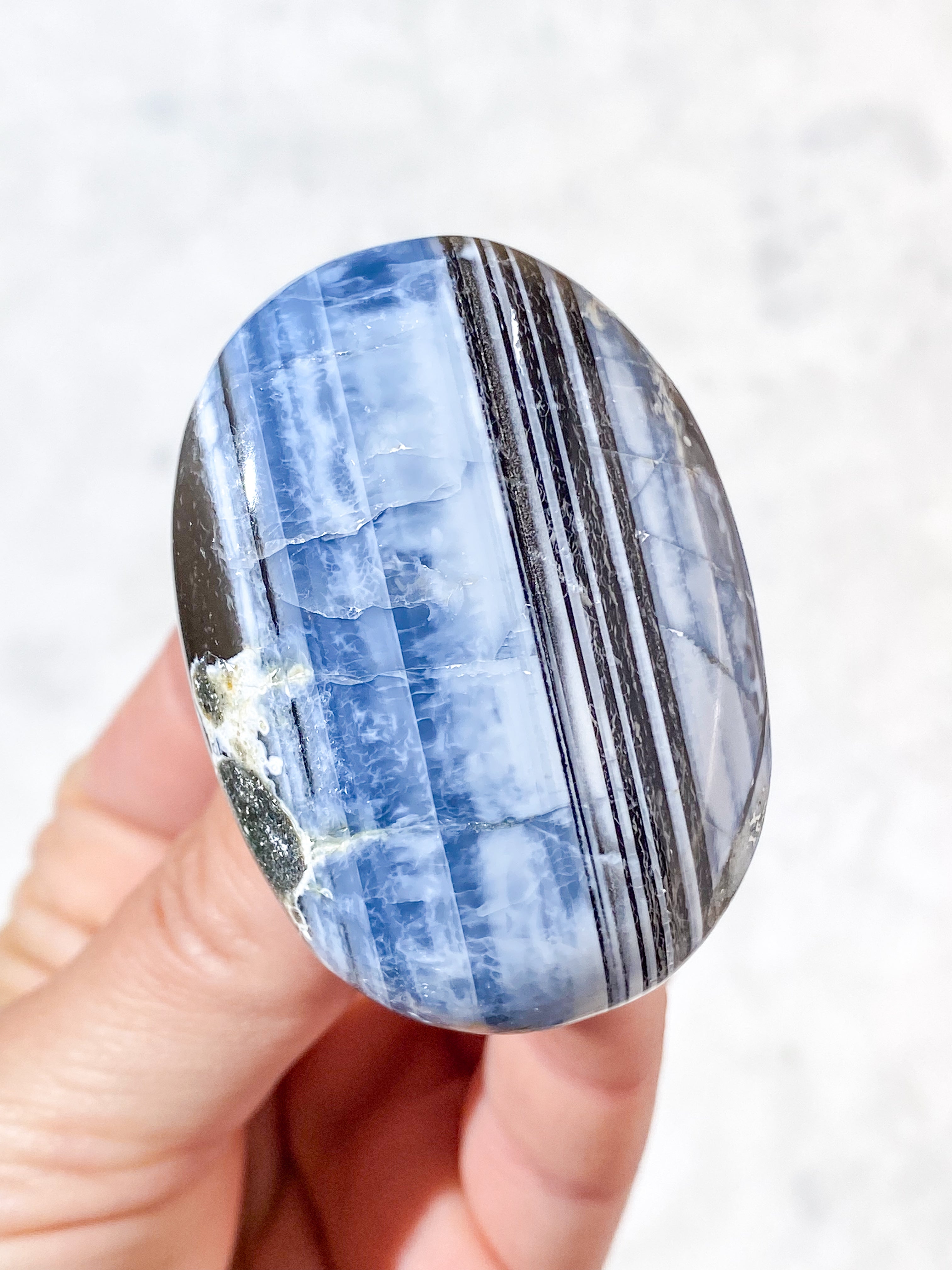 Blå Opal Palmstone (Nr. 10)