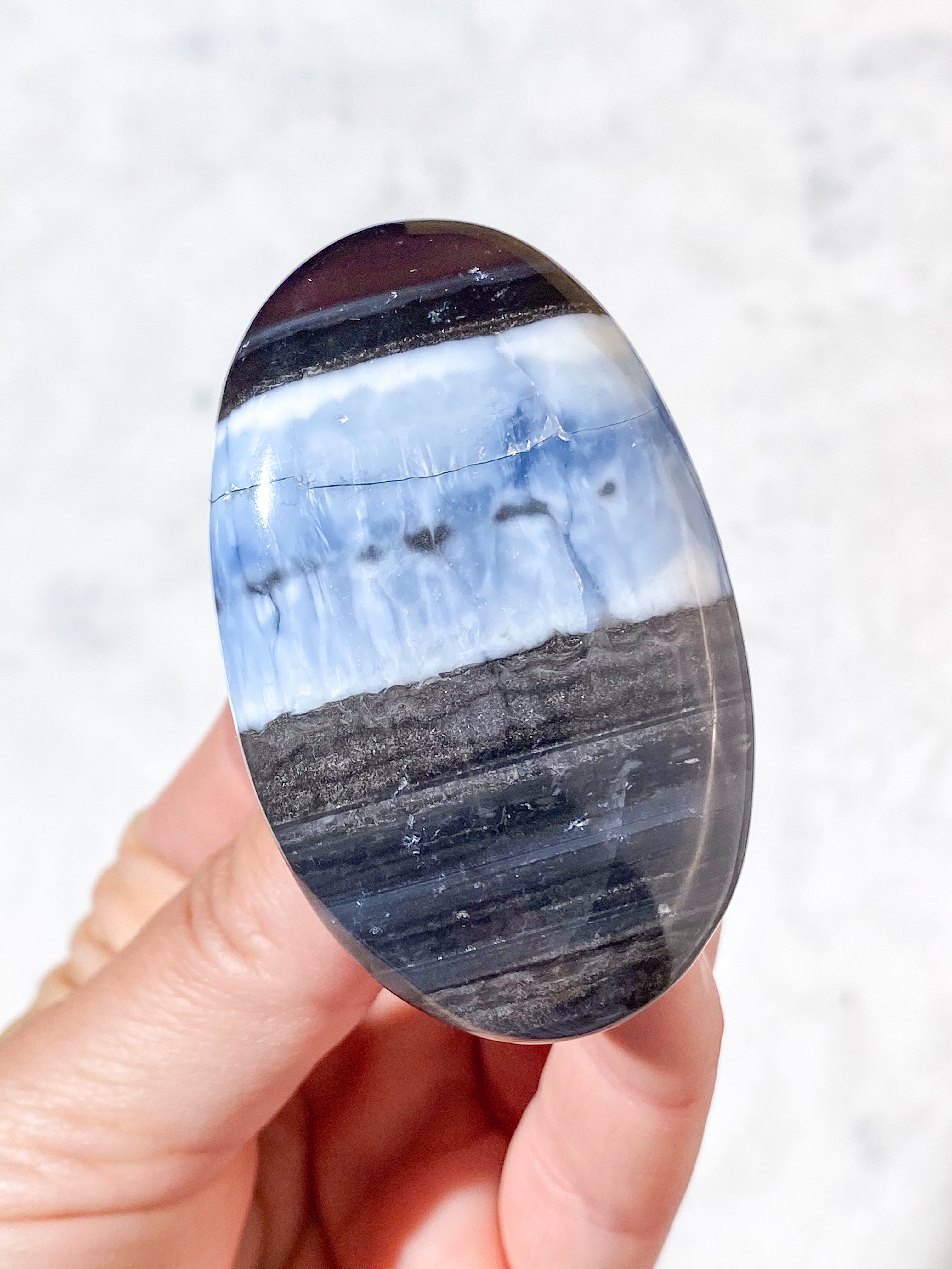 Blå Opal Palmstone (Nr. 15)