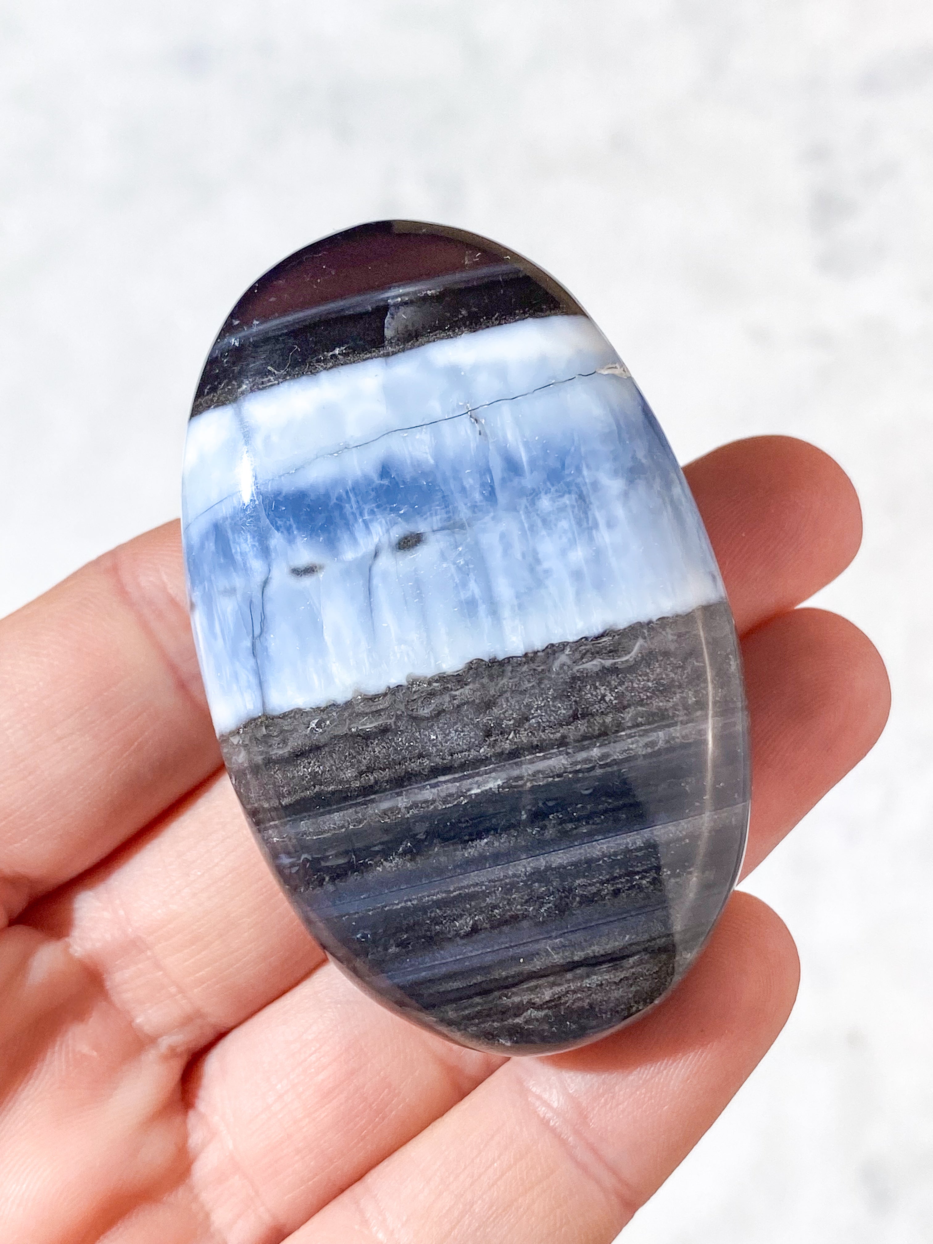 Blå Opal Palmstone (Nr. 15)