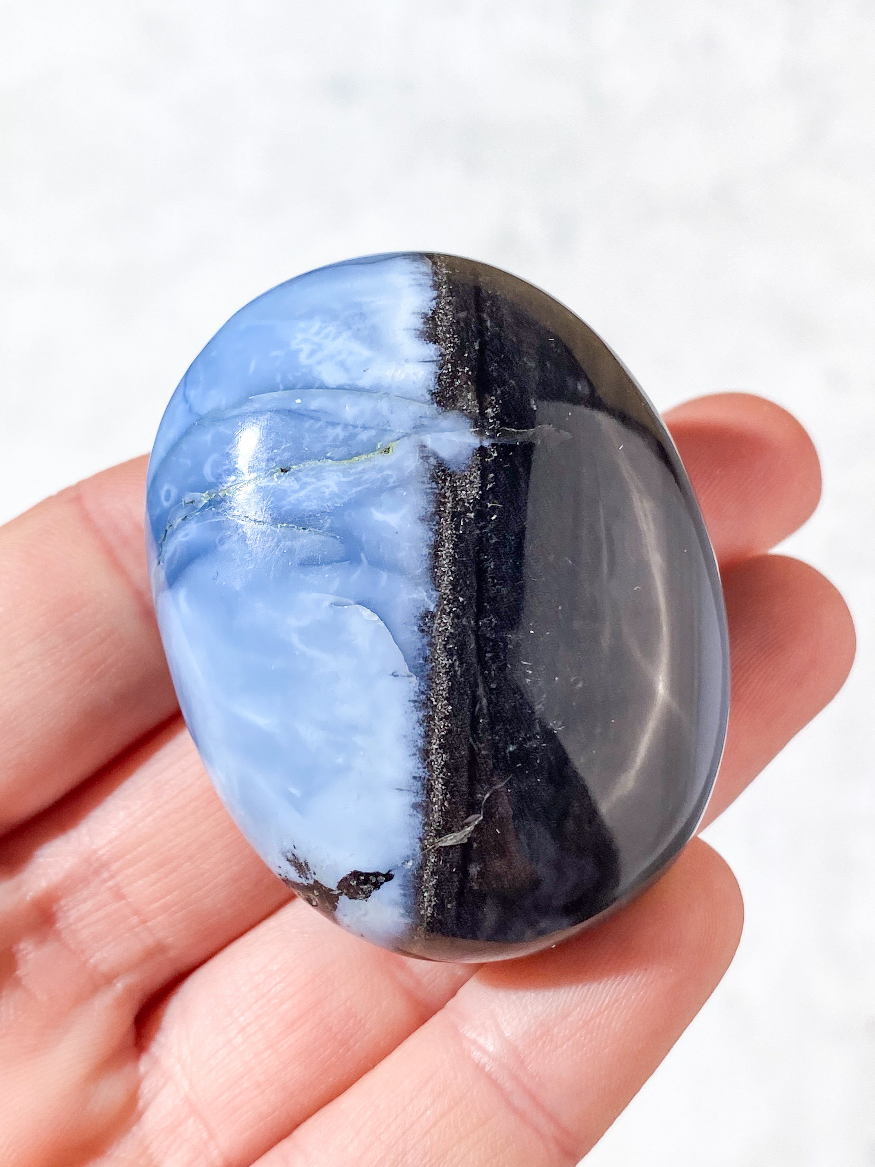 Blå Opal Palmstone (Nr. 16)