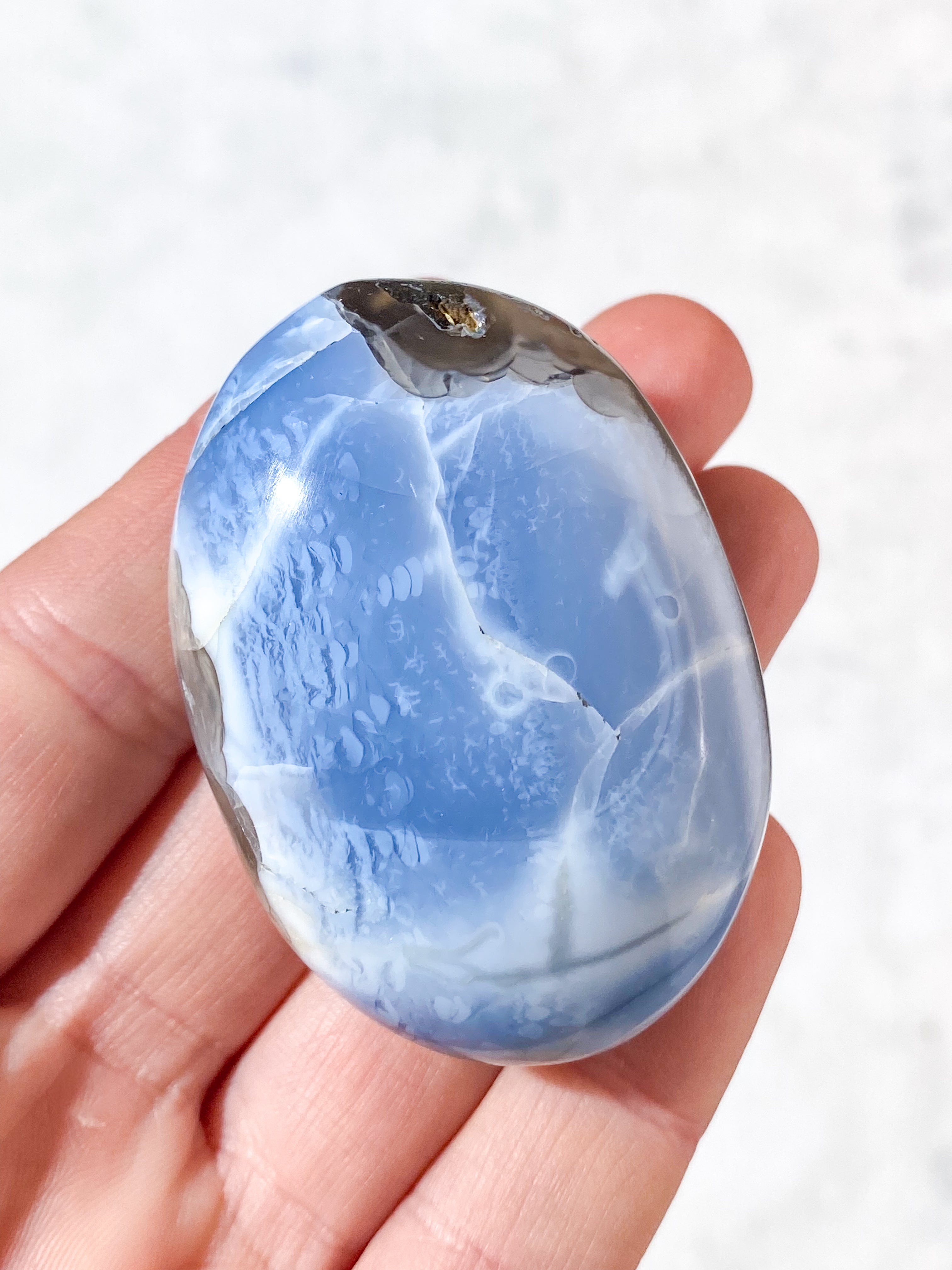 Blå Opal Palmstone (Nr. 20)
