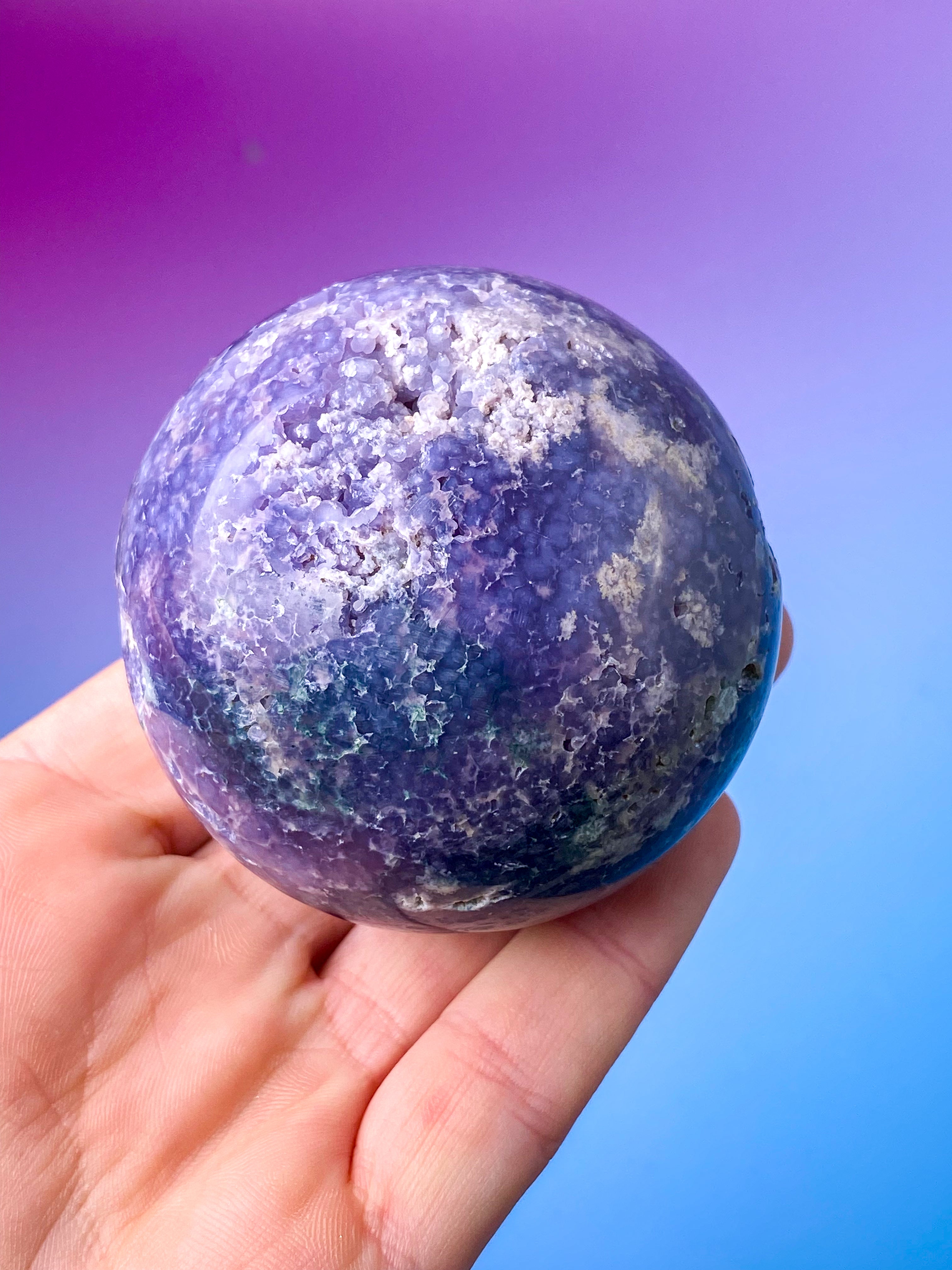 Druzy Grape Agat Kugle (Nr. 3)