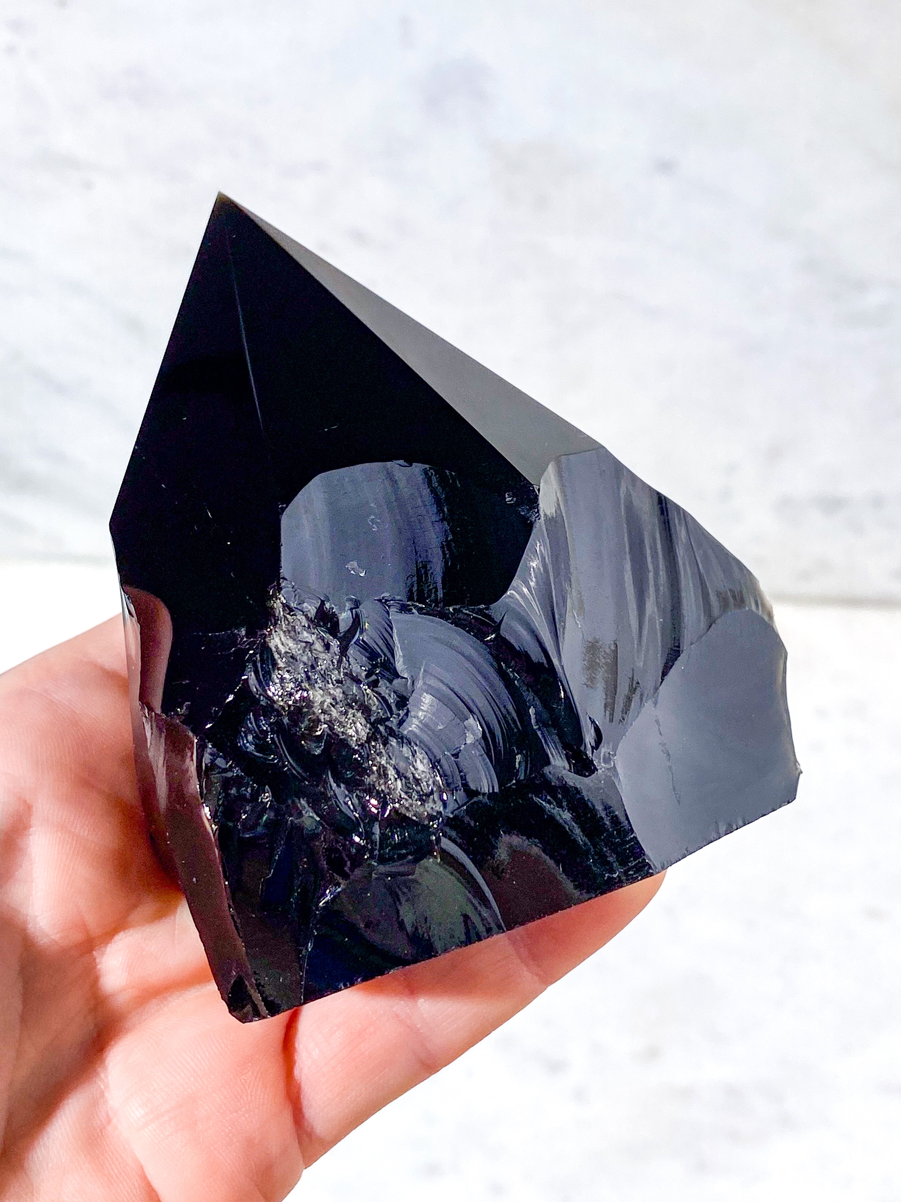 Obsidian Med Poleret Spids (Nr. 4)
