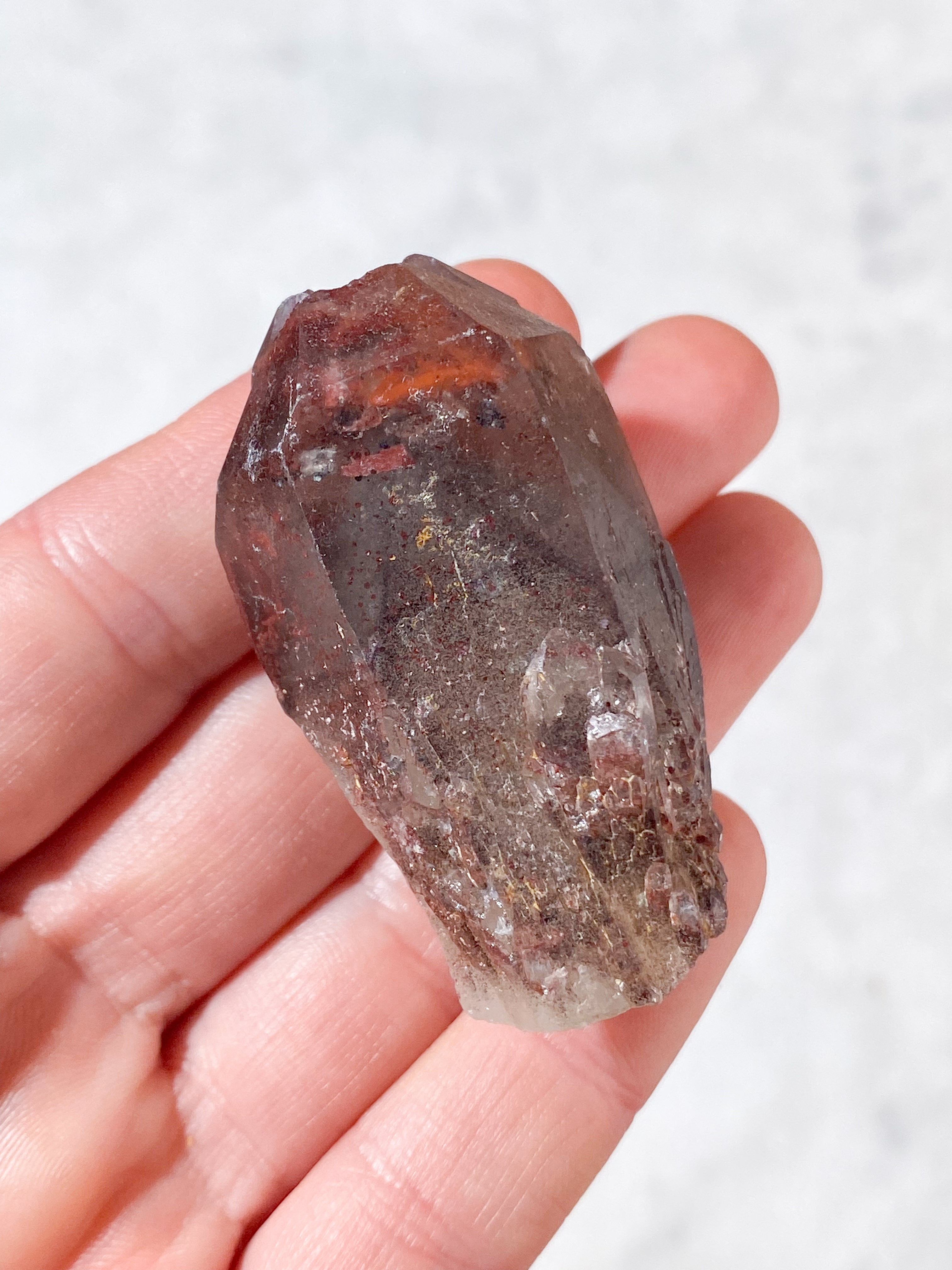 Rød Lithium Kvarts Spids (Nr. 13)