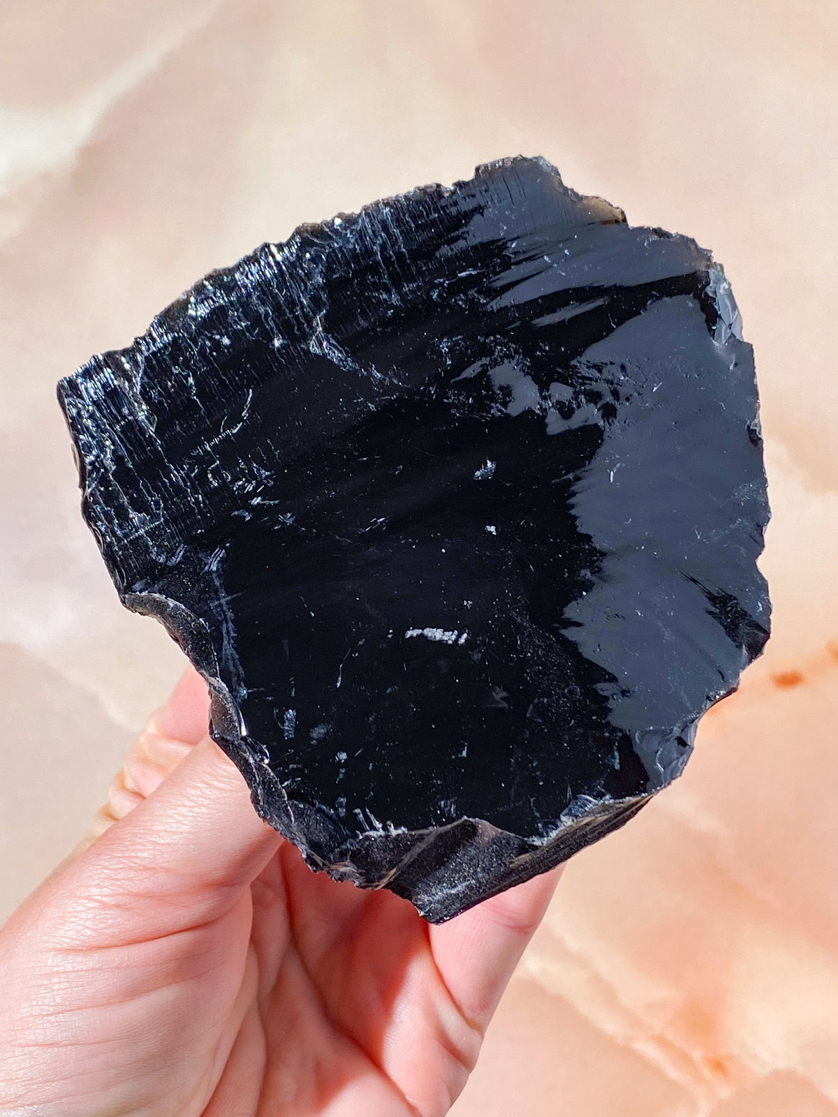 Rå Sort Obsidian (Nr. 2)