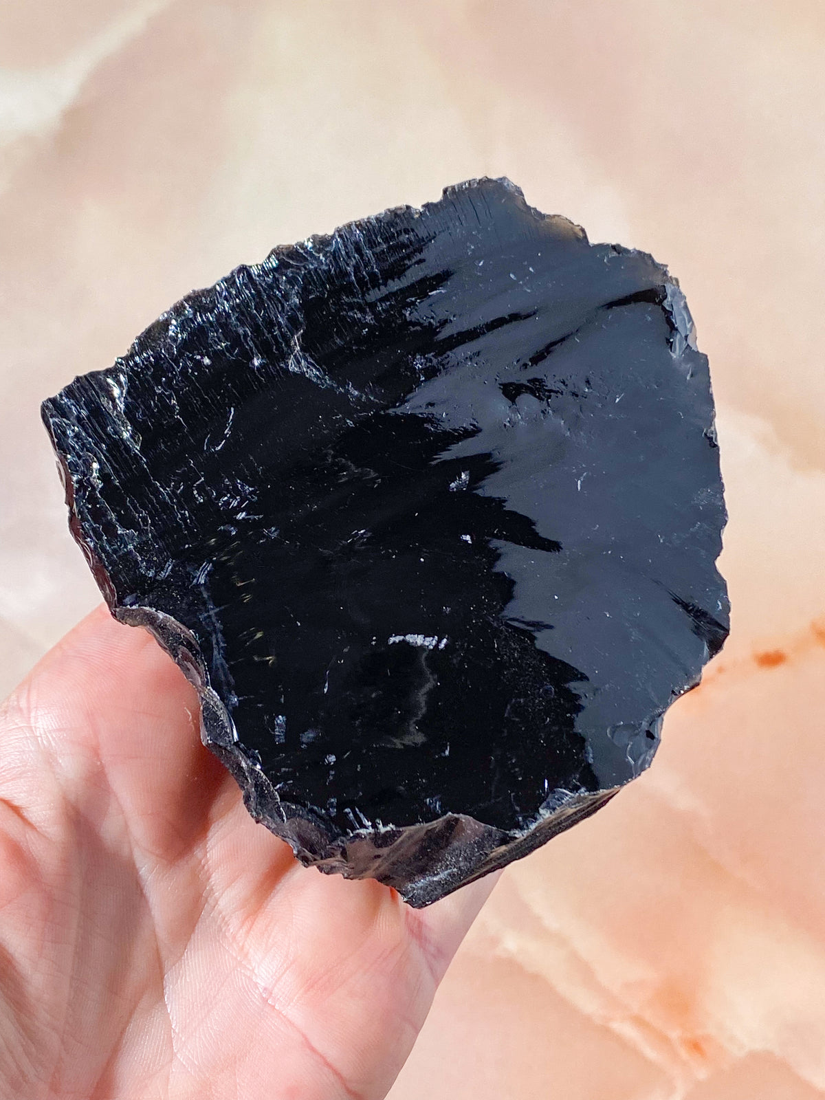 Rå Sort Obsidian (Nr. 2)