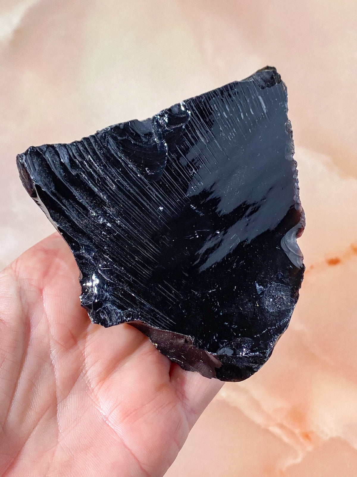Rå Sort Obsidian (Nr. 3)