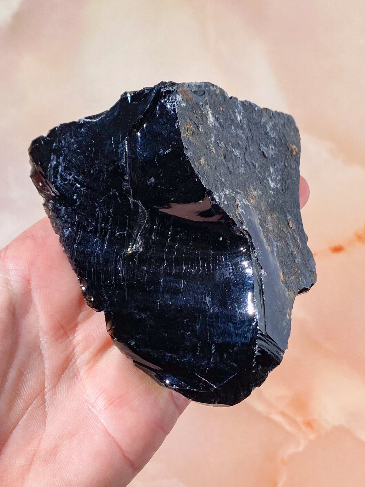 Rå Sort Obsidian (Nr. 3)