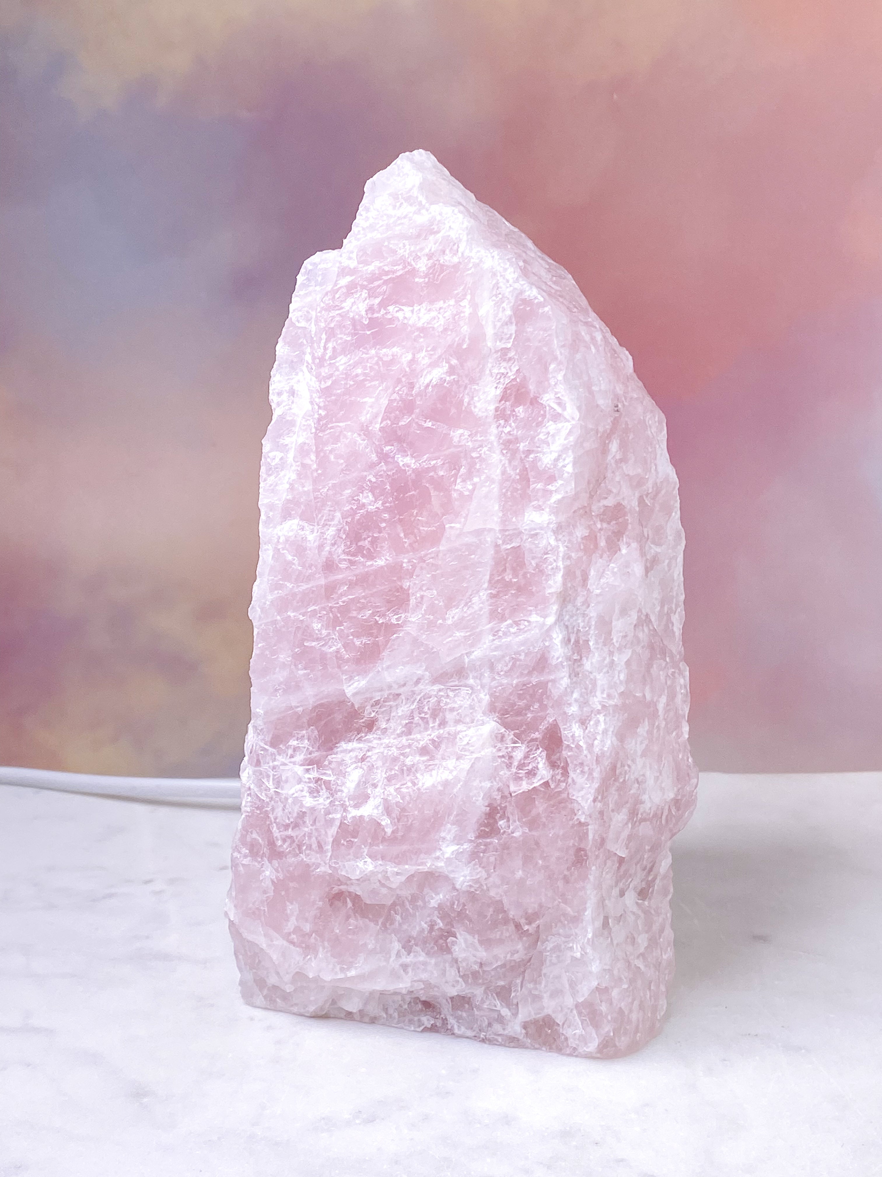 Rosakvarts Lampe (Nr. 2)