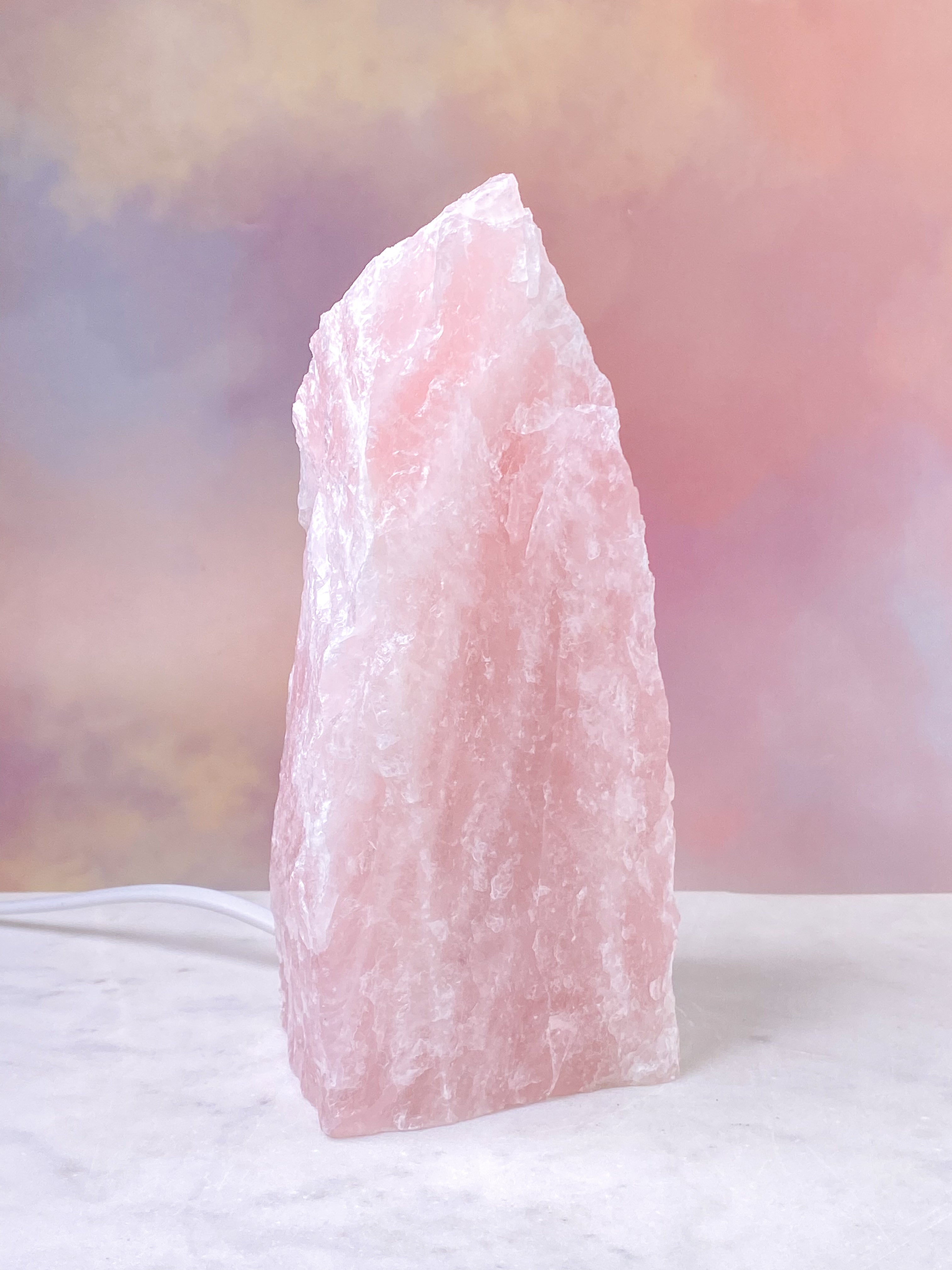 Rosakvarts Lampe (Nr. 9)