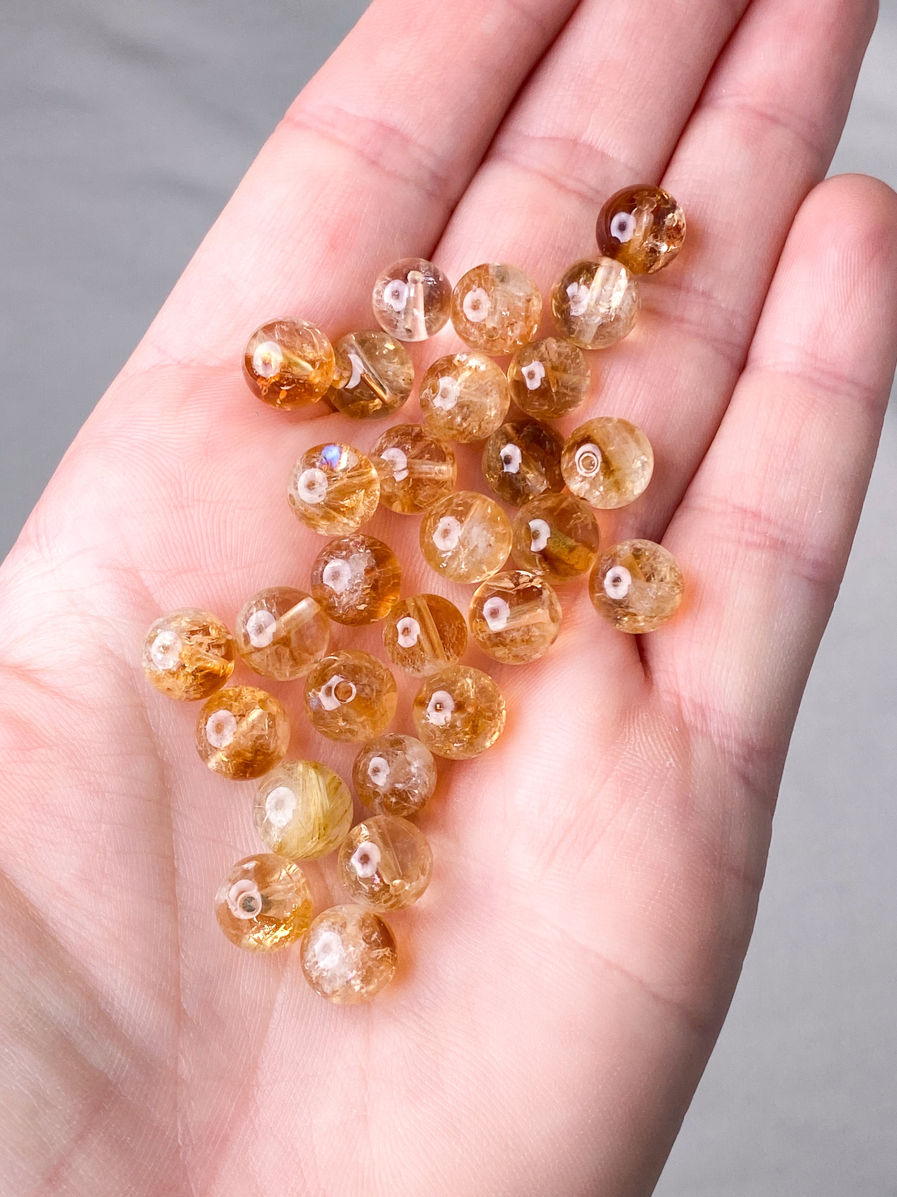 Akvamarin - Petite Heart - Guld