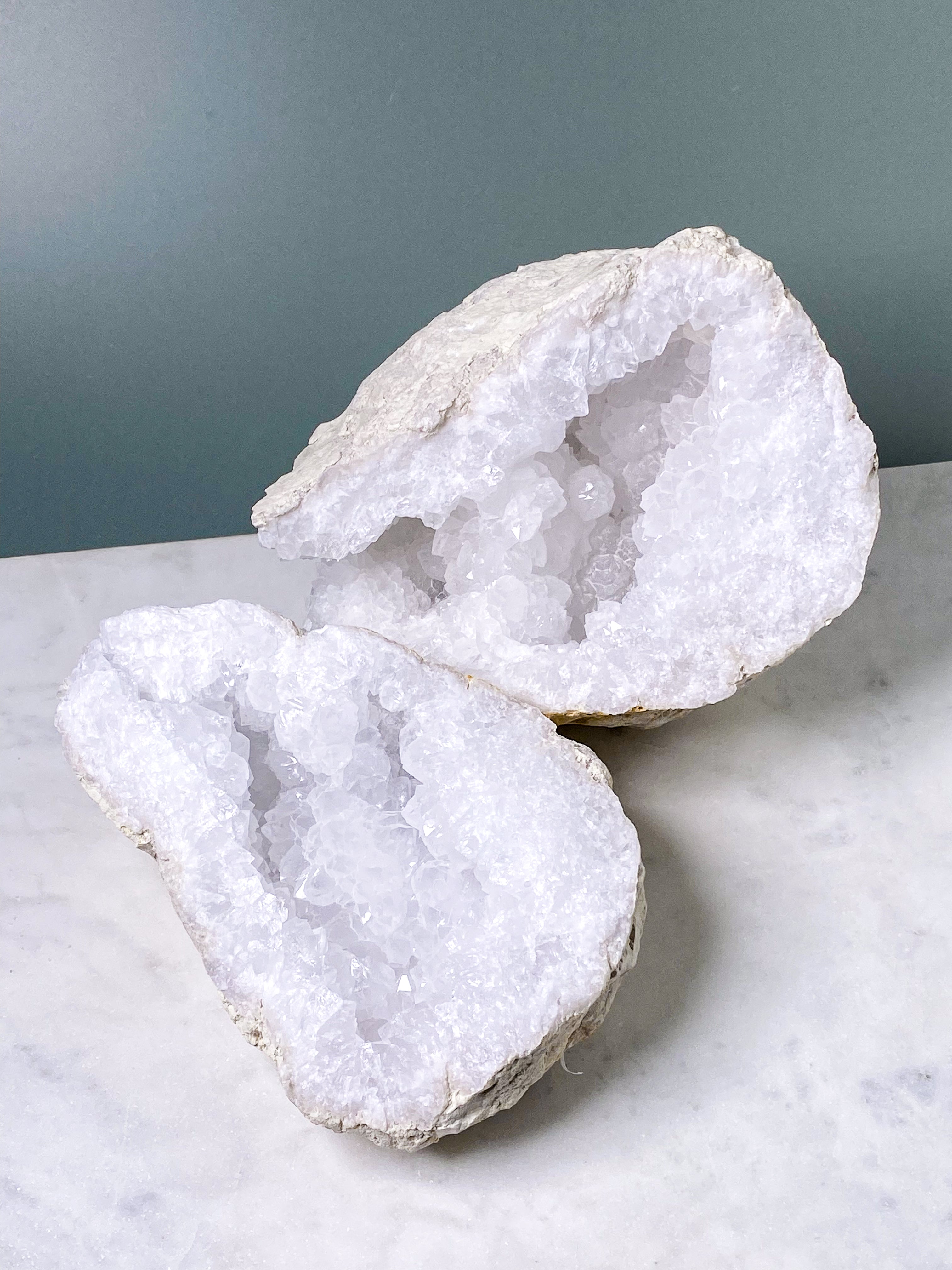 XL Bjergkrystal Geode Sæt - 3,6 kg (Nr. 22)