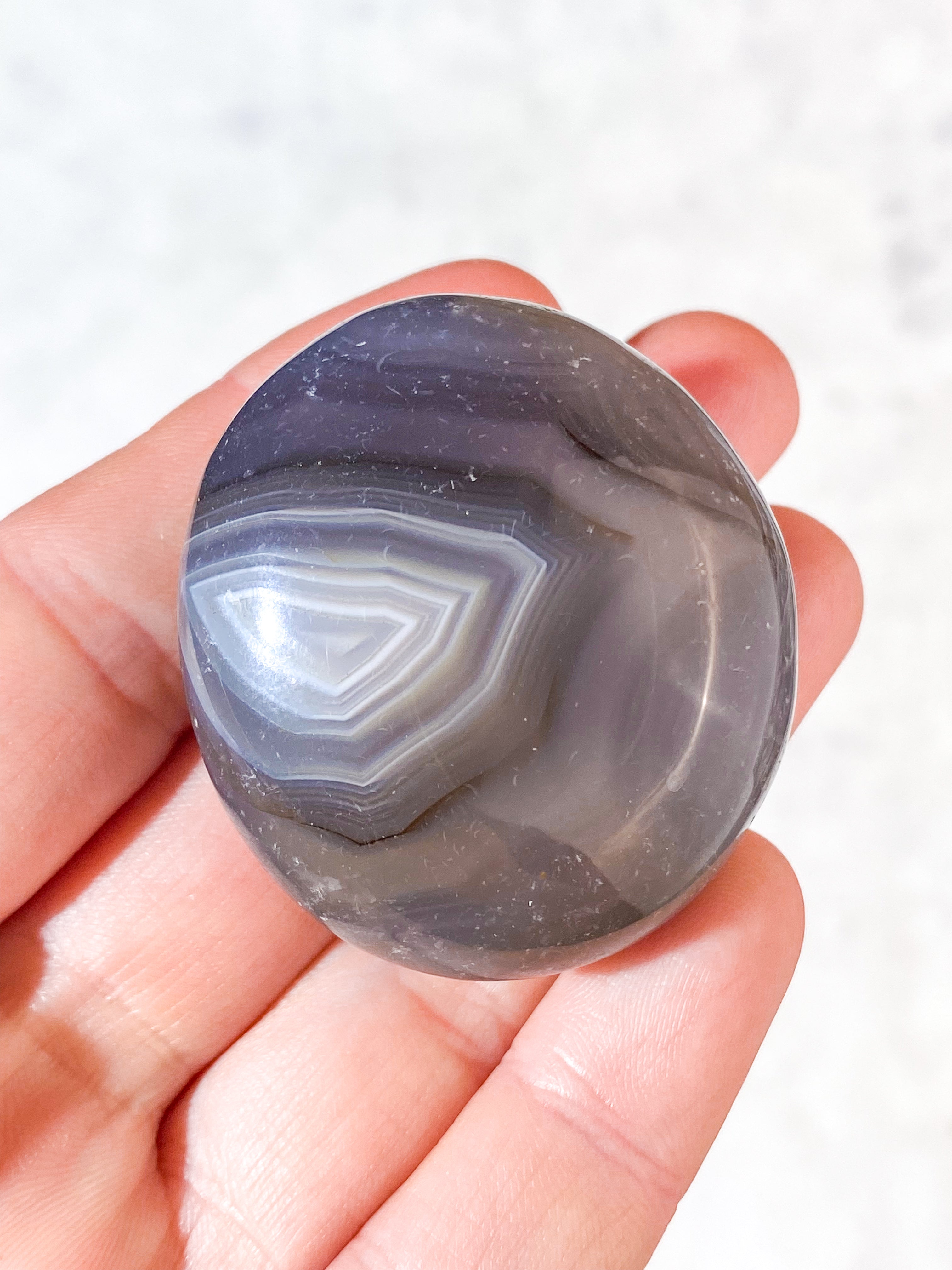 Naturlig Agat Palmstone (Nr. 14)