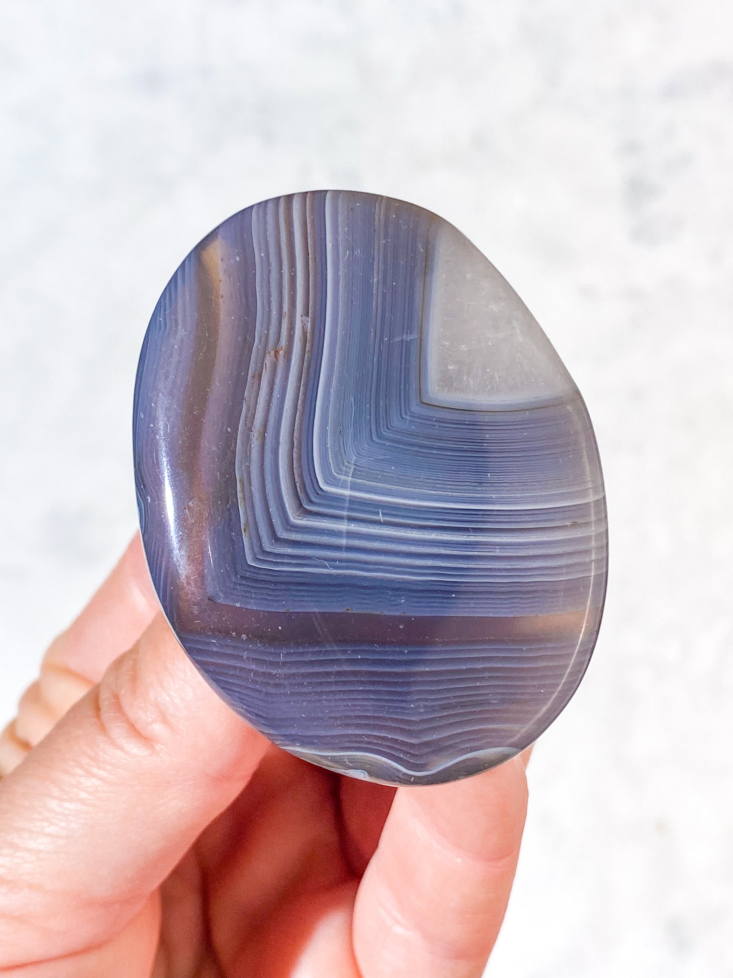 Naturlig Agat Palmstone (Nr. 20)