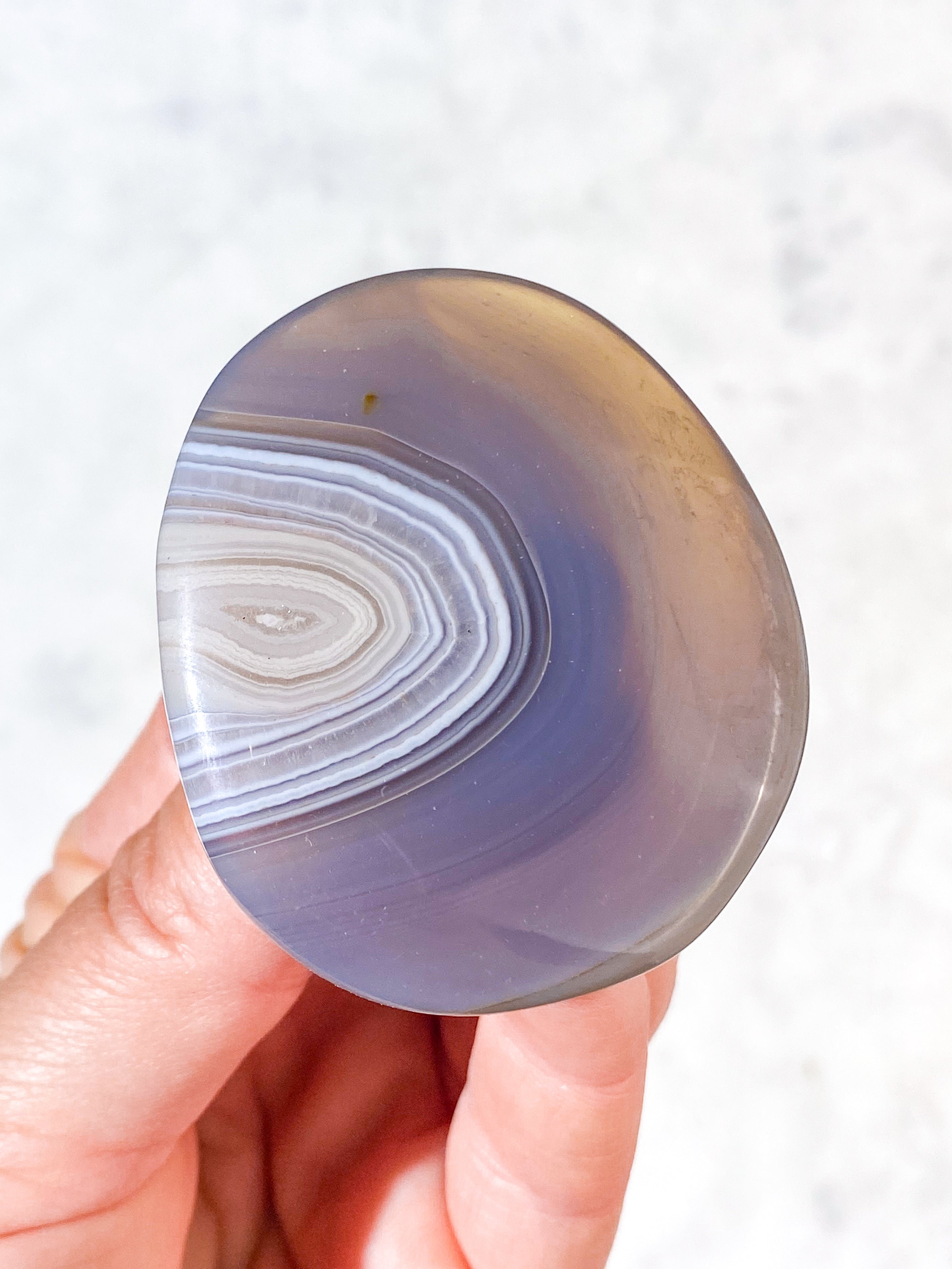 Naturlig Agat Palmstone (Nr. 22)