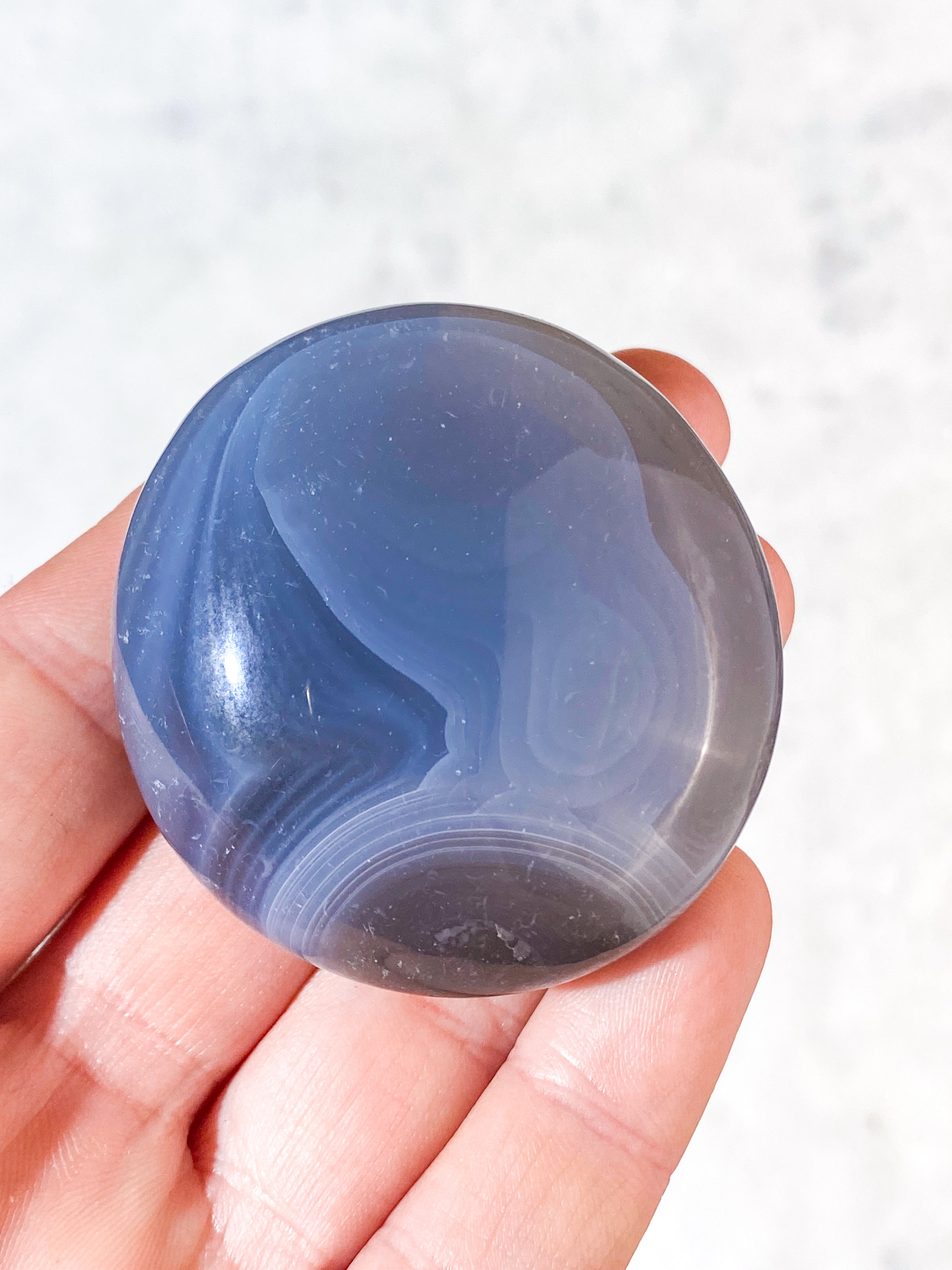 Naturlig Agat Palmstone (Nr. 23)