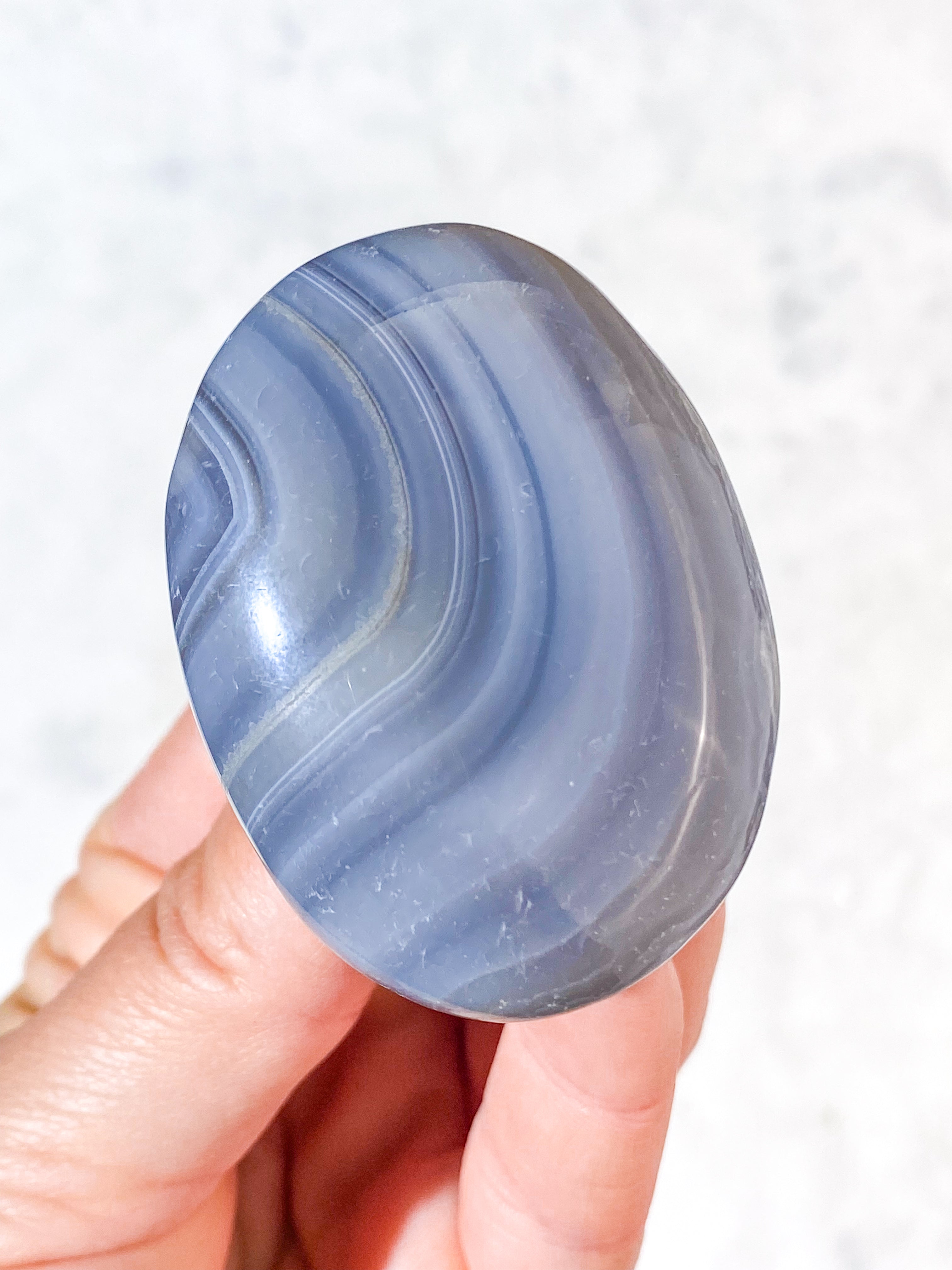 Naturlig Agat Palmstone (Nr. 26)
