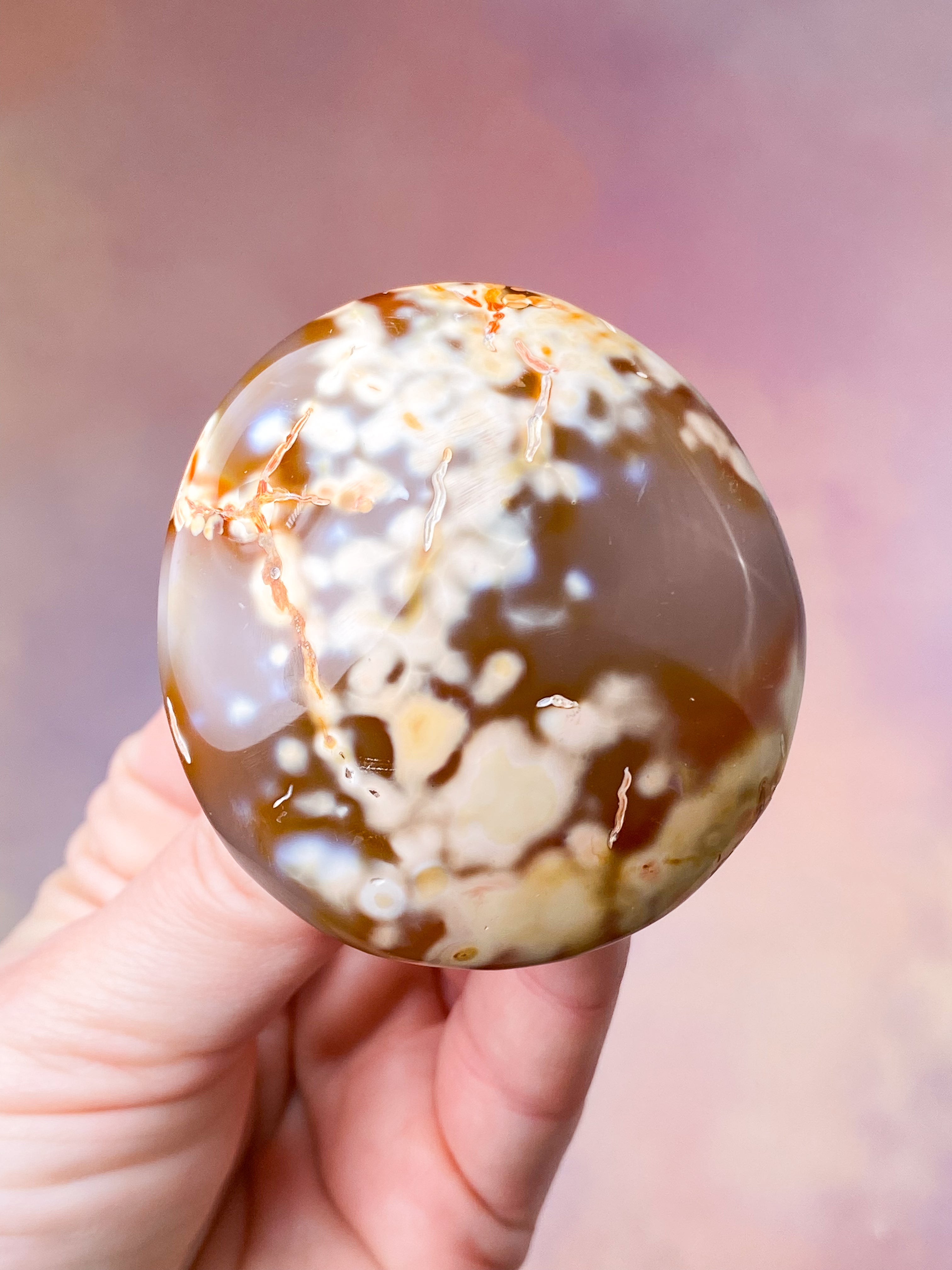 Karneol Orca Agat Palmstone (Nr. 5)