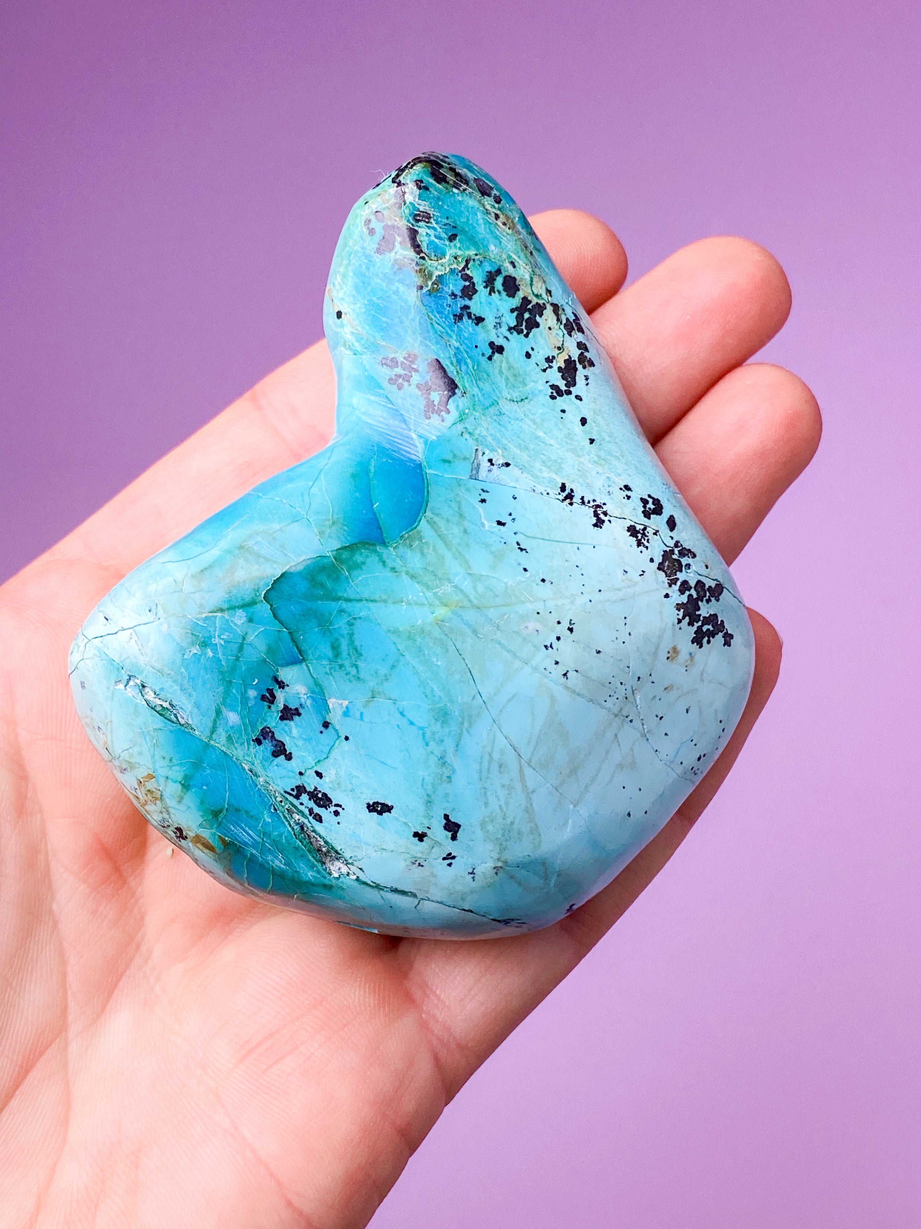 Akva Chrysocolla polerad