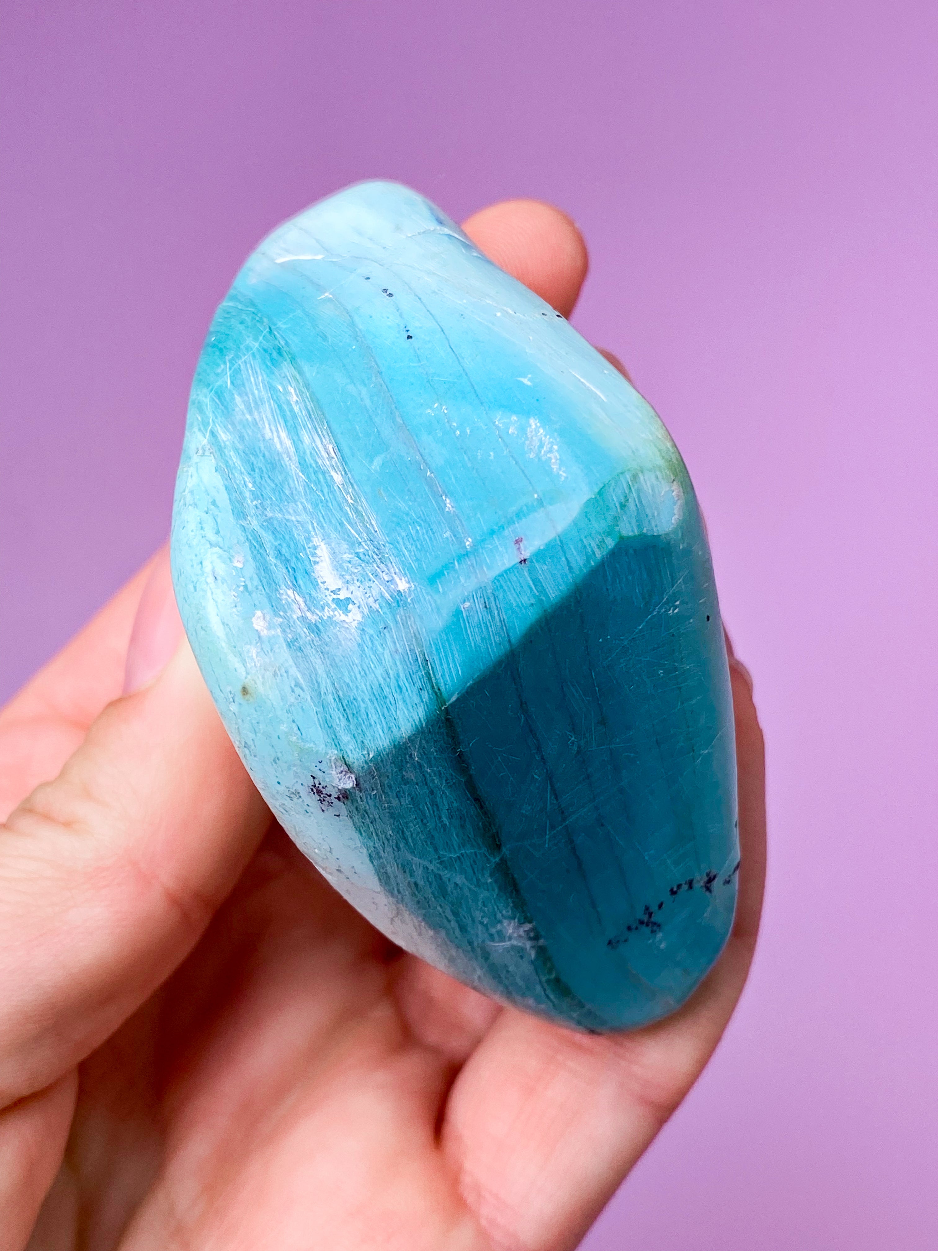 Akva Chrysocolla polerad