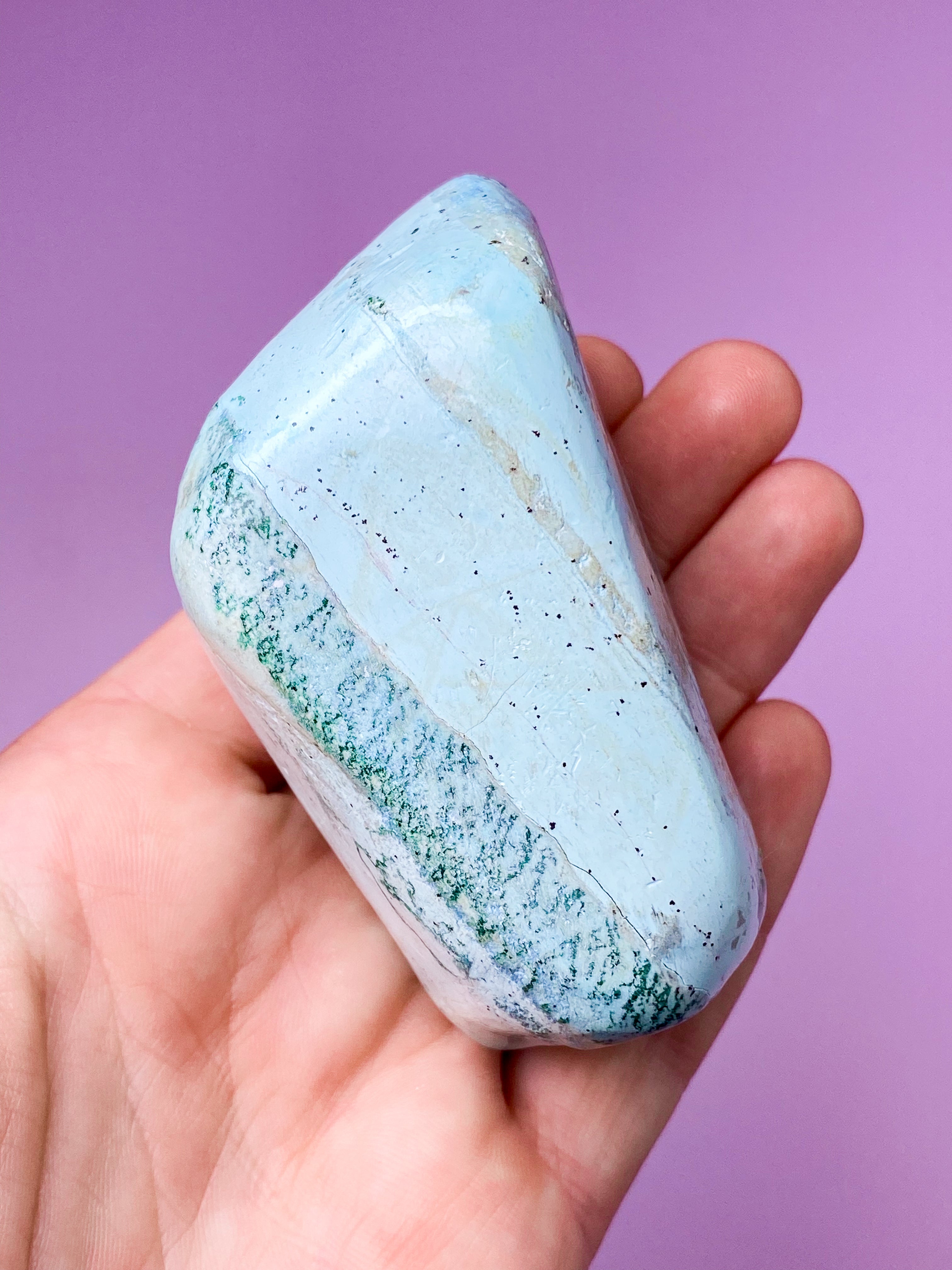 Akva Chrysocolla polerad