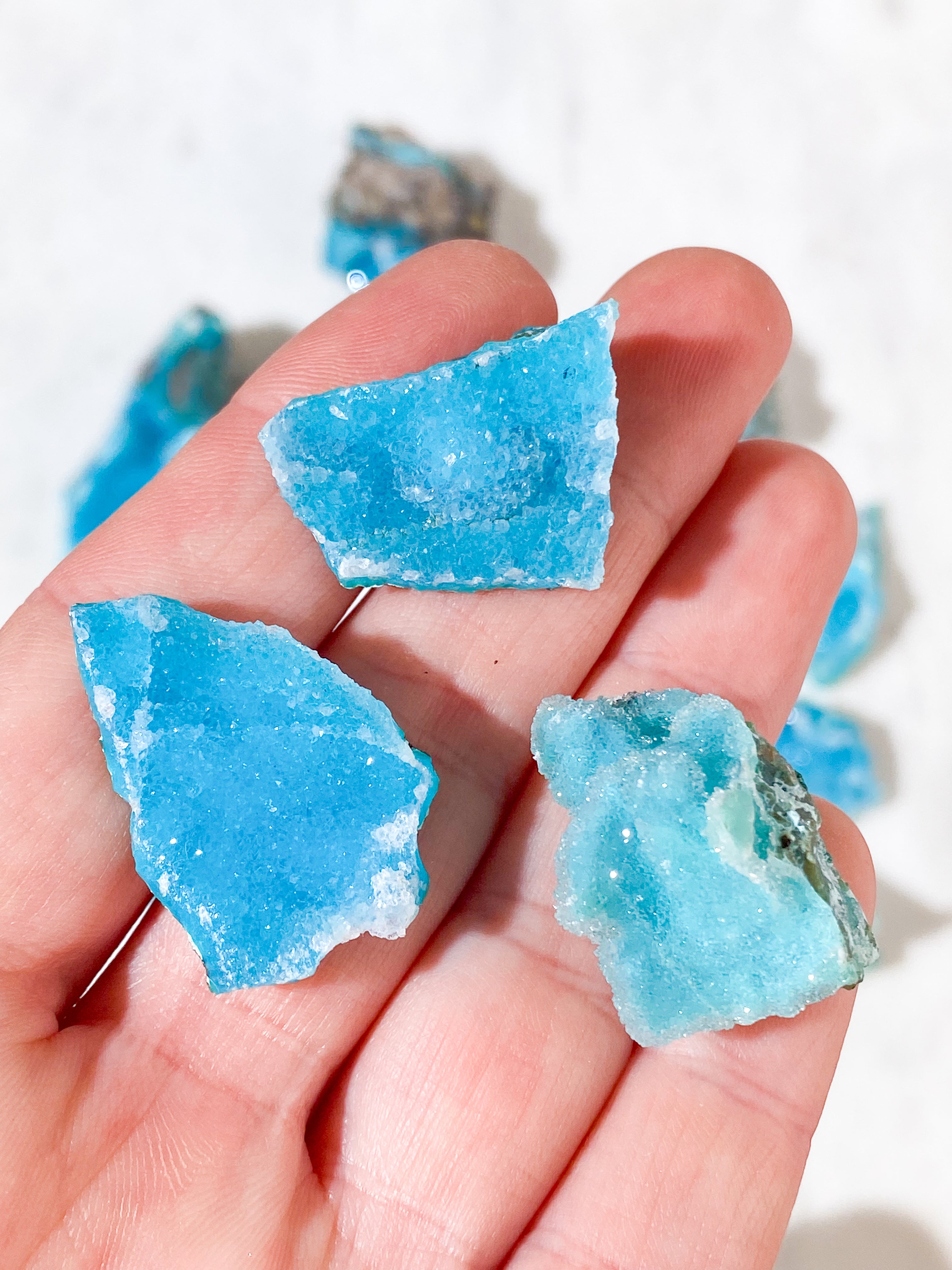 Druzy Pseudo Chrysocolla Klynge Mørk