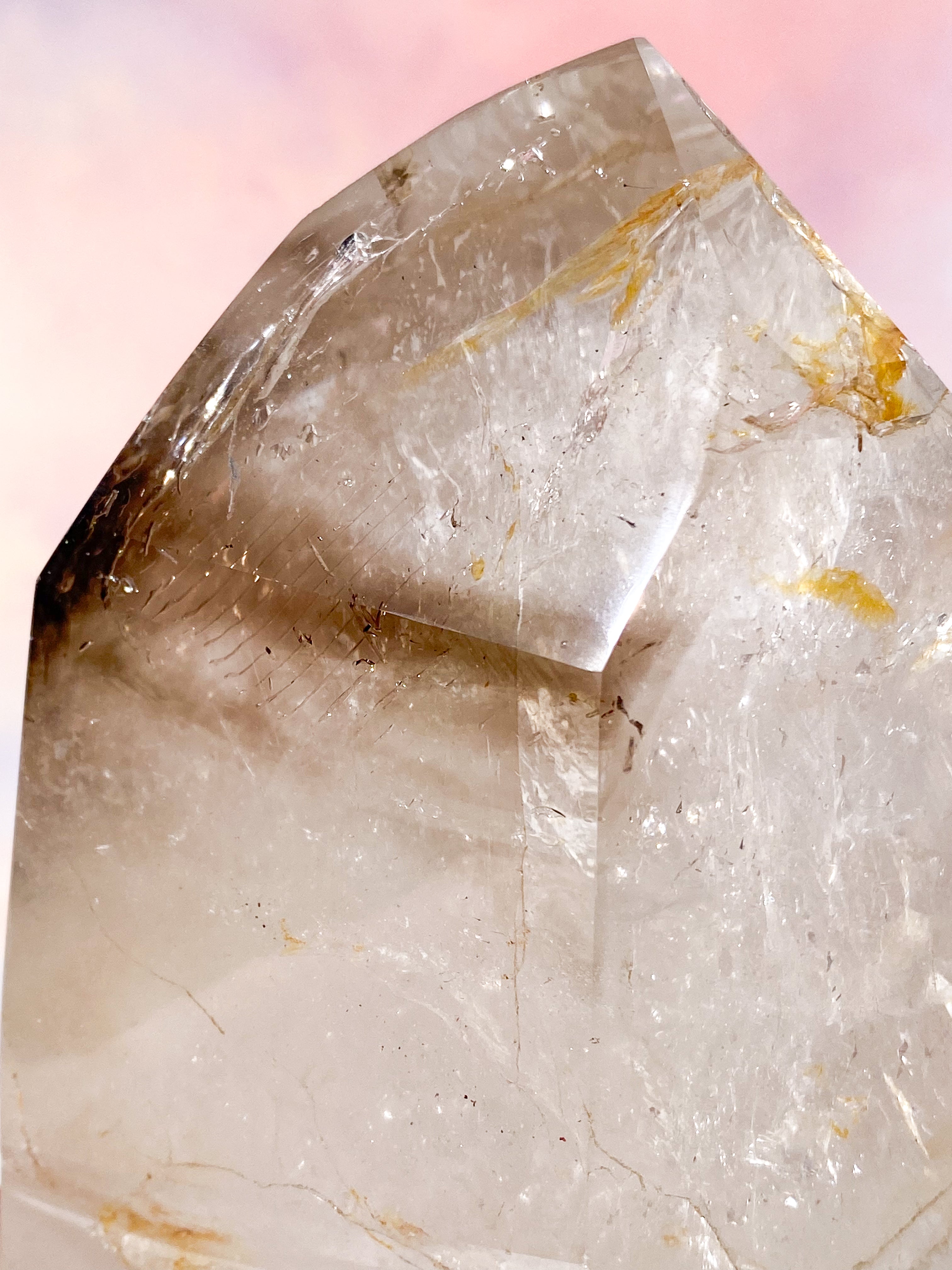 Kæmpe Enhydro Smokey Bjergkrystal Tårn (Nr. 5) Eksklusiv Kvalitet