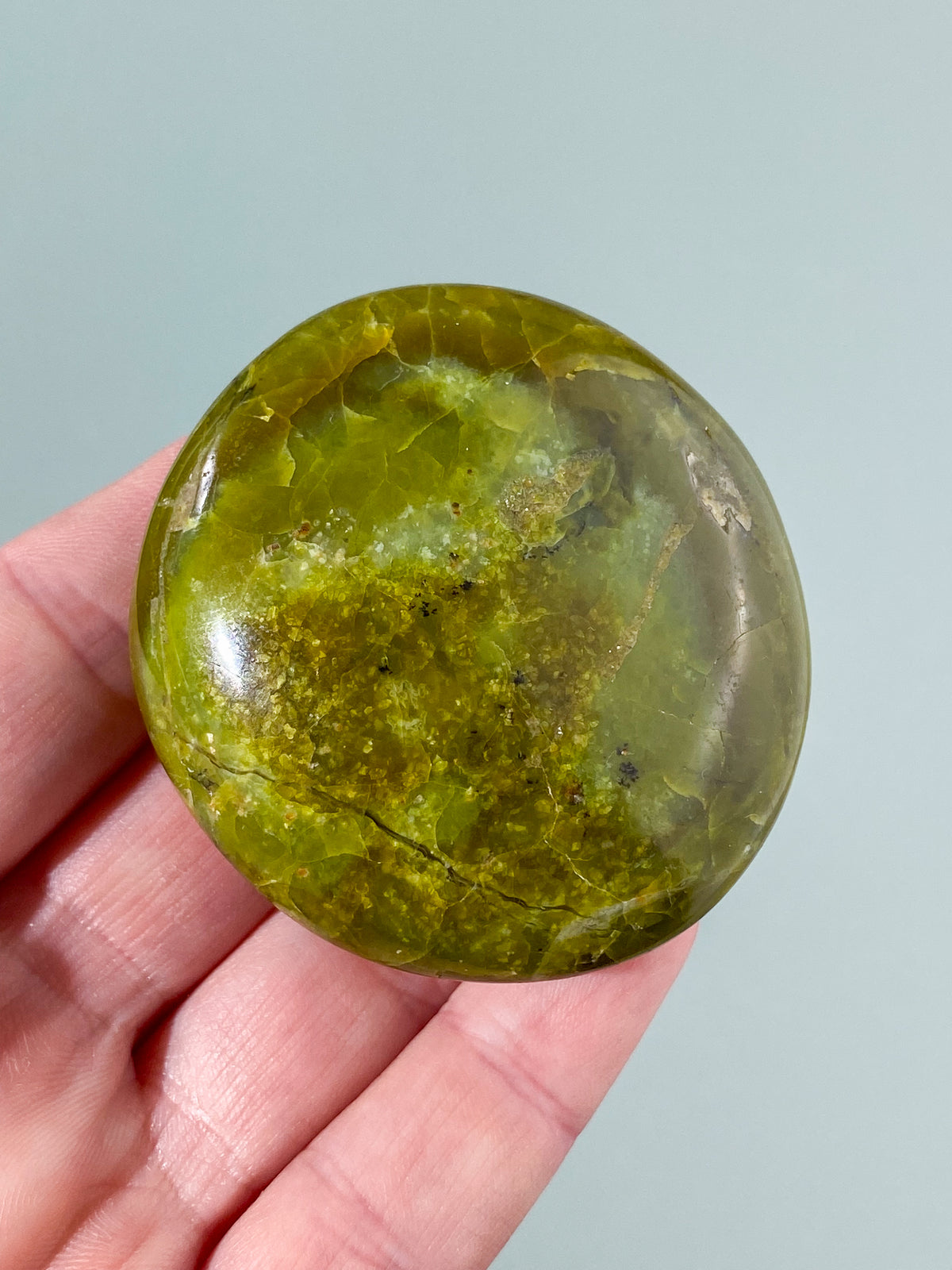Grøn Opal Palmstone (Nr. 4)