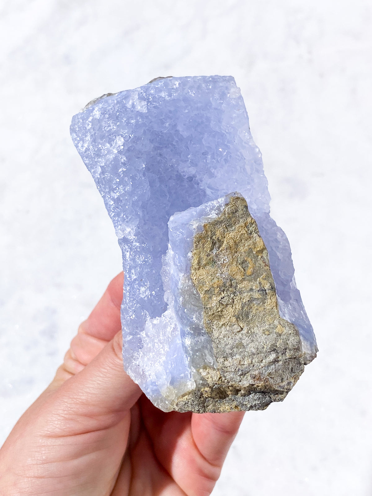 Druzy Blonde Agat Rå (Nr. 10)