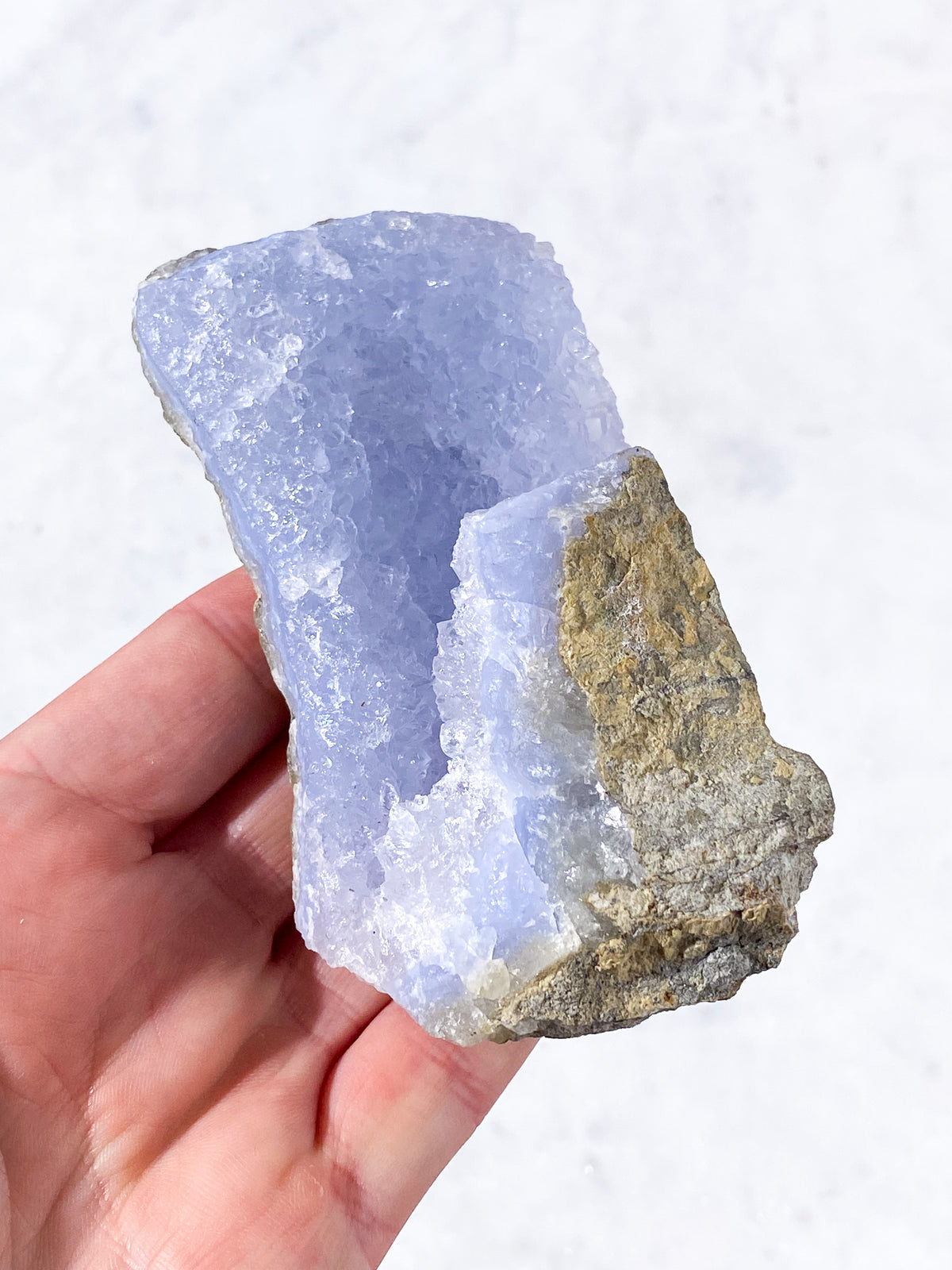 Druzy Blonde Agat Rå (Nr. 10)