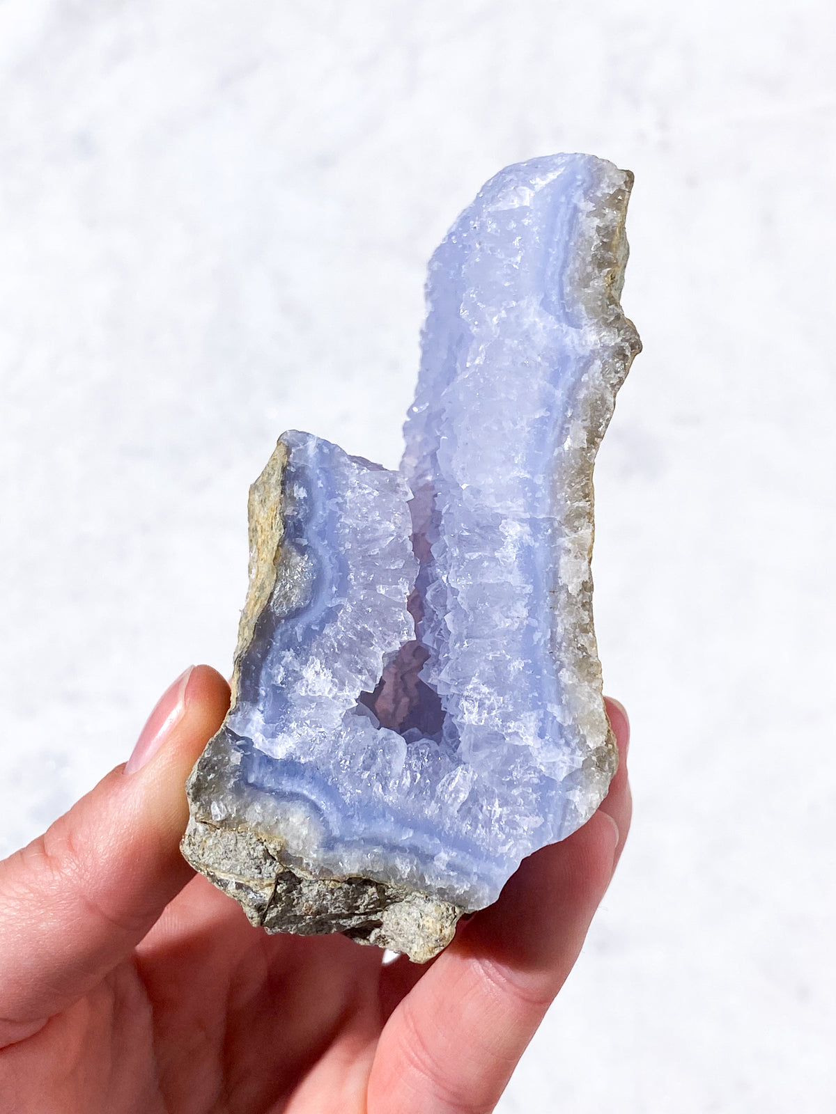 Druzy Blonde Agat Rå (Nr. 10)
