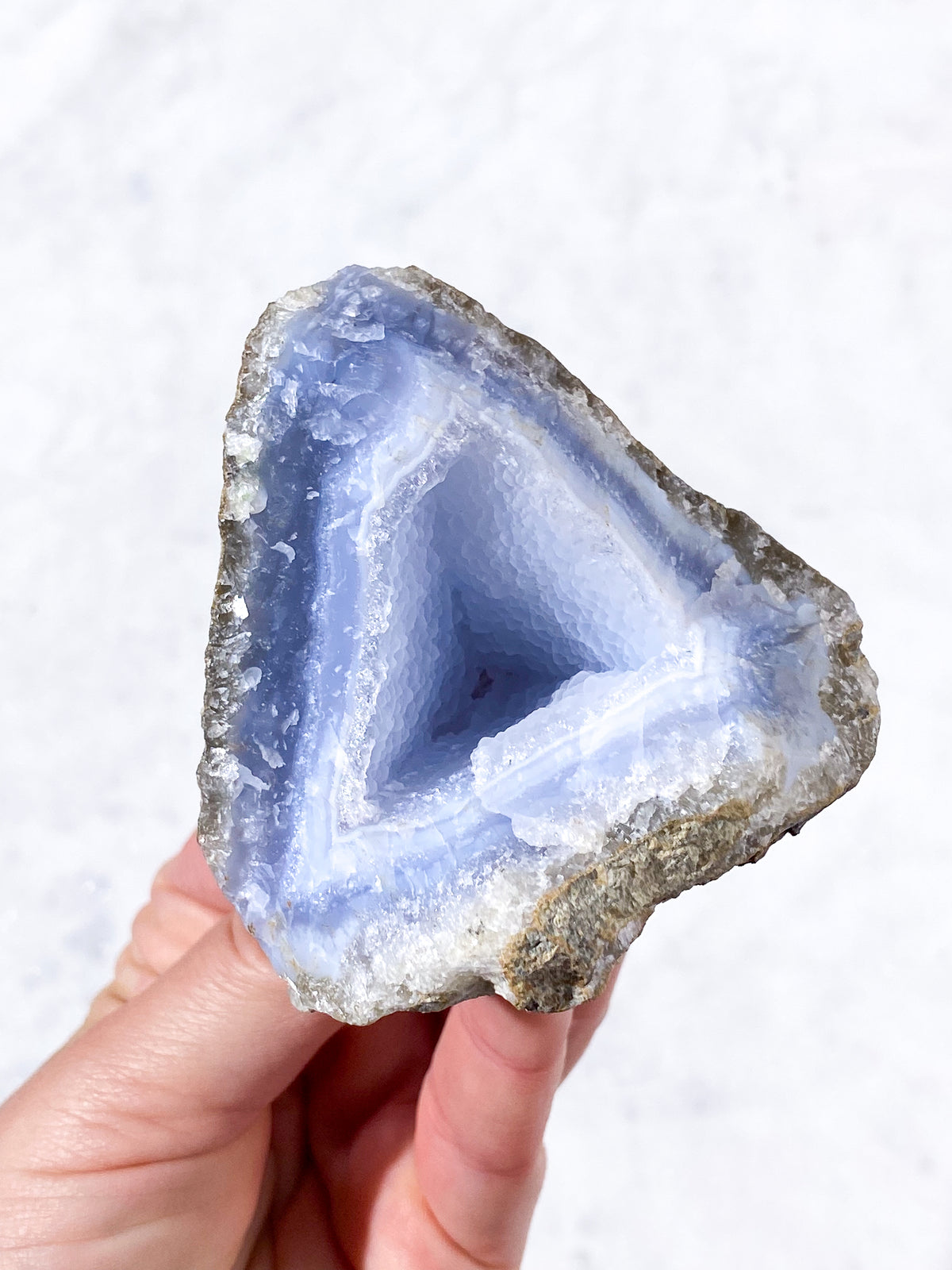 Druzy Blonde Agat Rå (Nr. 11)