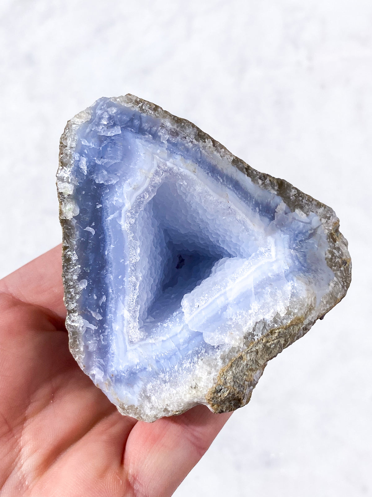 Druzy Blonde Agat Rå (Nr. 11)