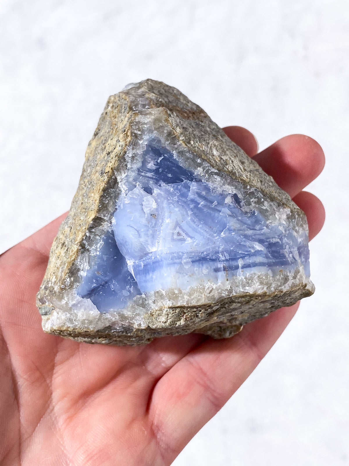 Druzy Blonde Agat Rå (Nr. 11)