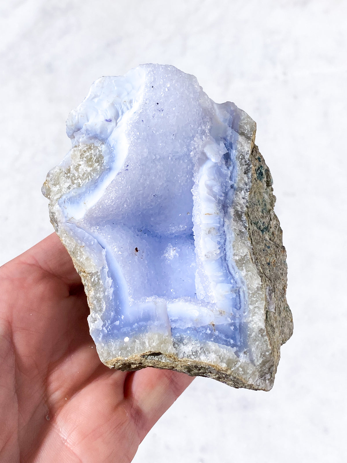 Druzy Blonde Agat Rå (Nr. 12)