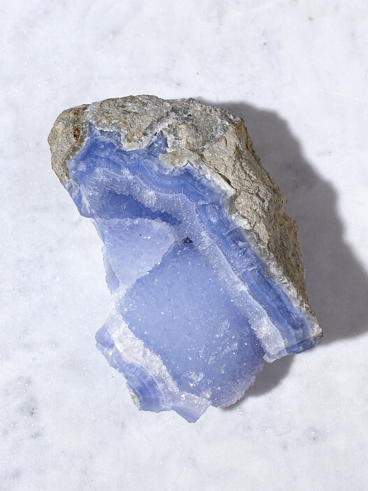 Druzy Blonde Agat Rå (Nr. 13)