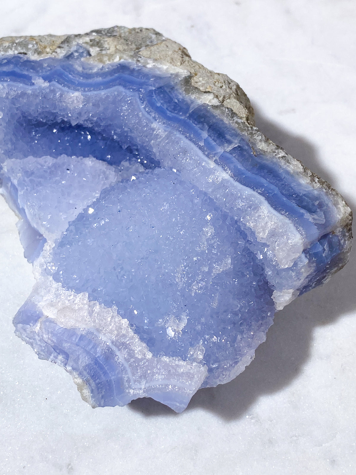 Druzy Blonde Agat Rå (Nr. 13)