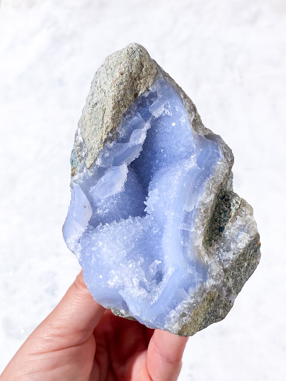 Druzy Blonde Agat Rå (Nr. 14)
