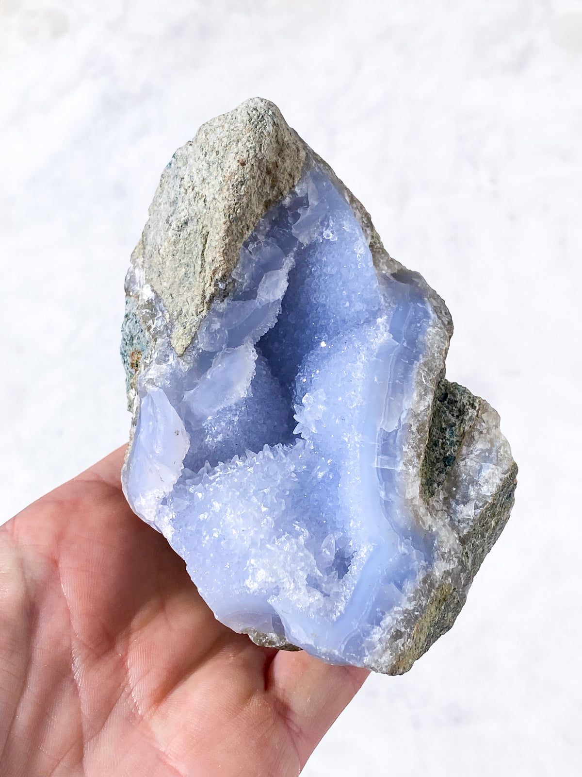 Druzy Blonde Agat Rå (Nr. 14)