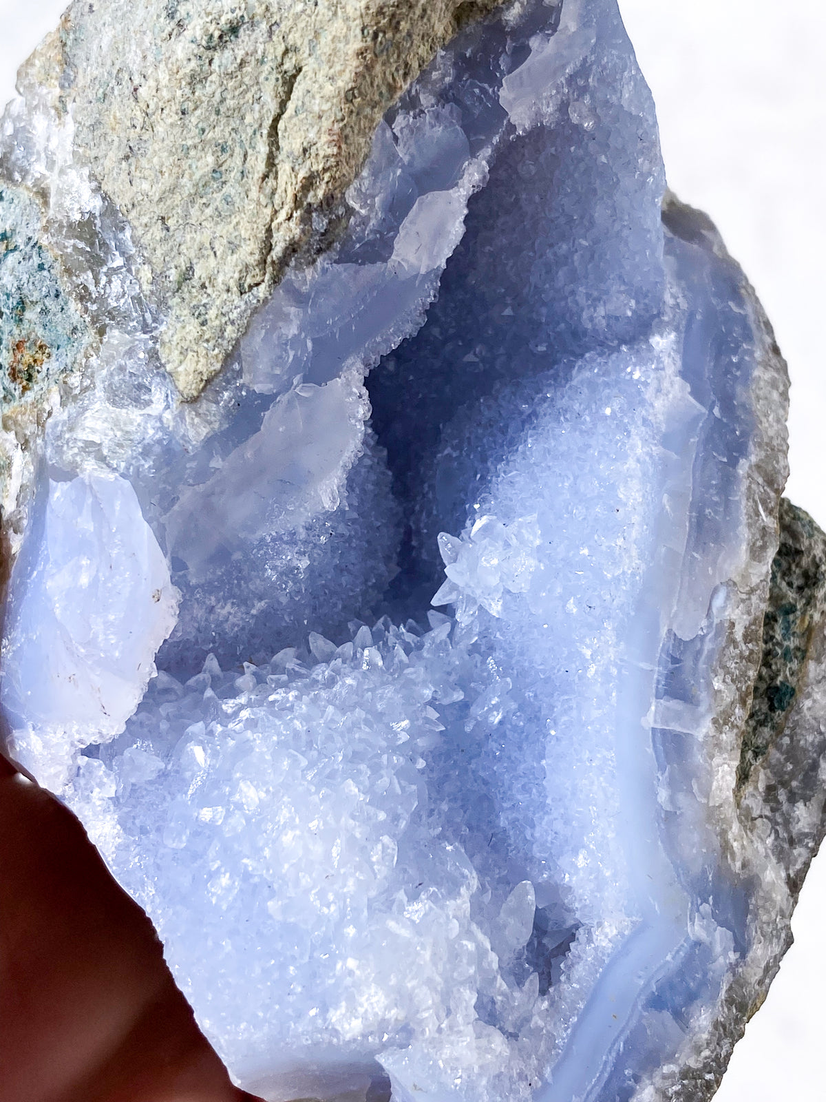 Druzy Blonde Agat Rå (Nr. 14)