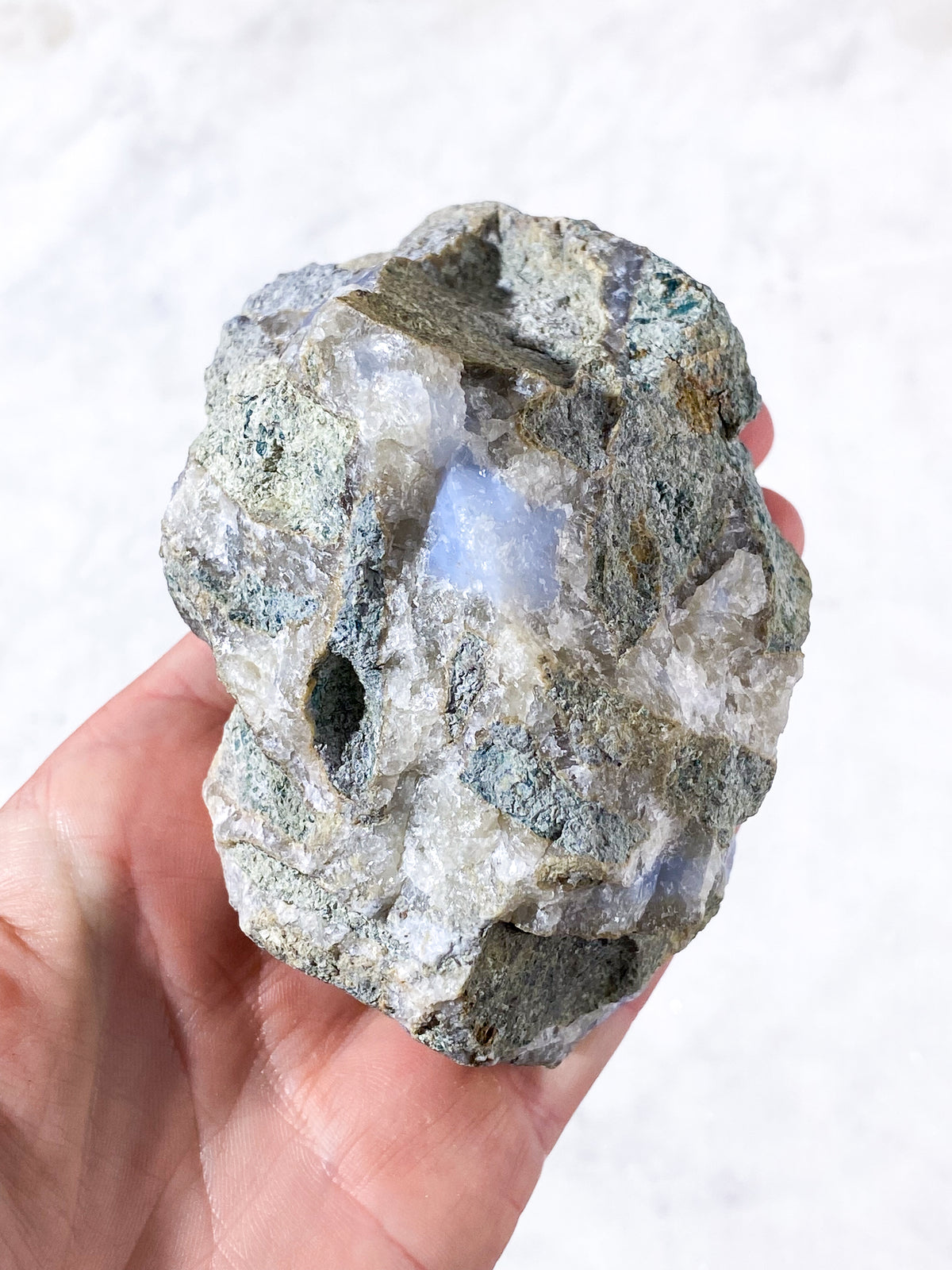 Druzy Blonde Agat Rå (Nr. 14)