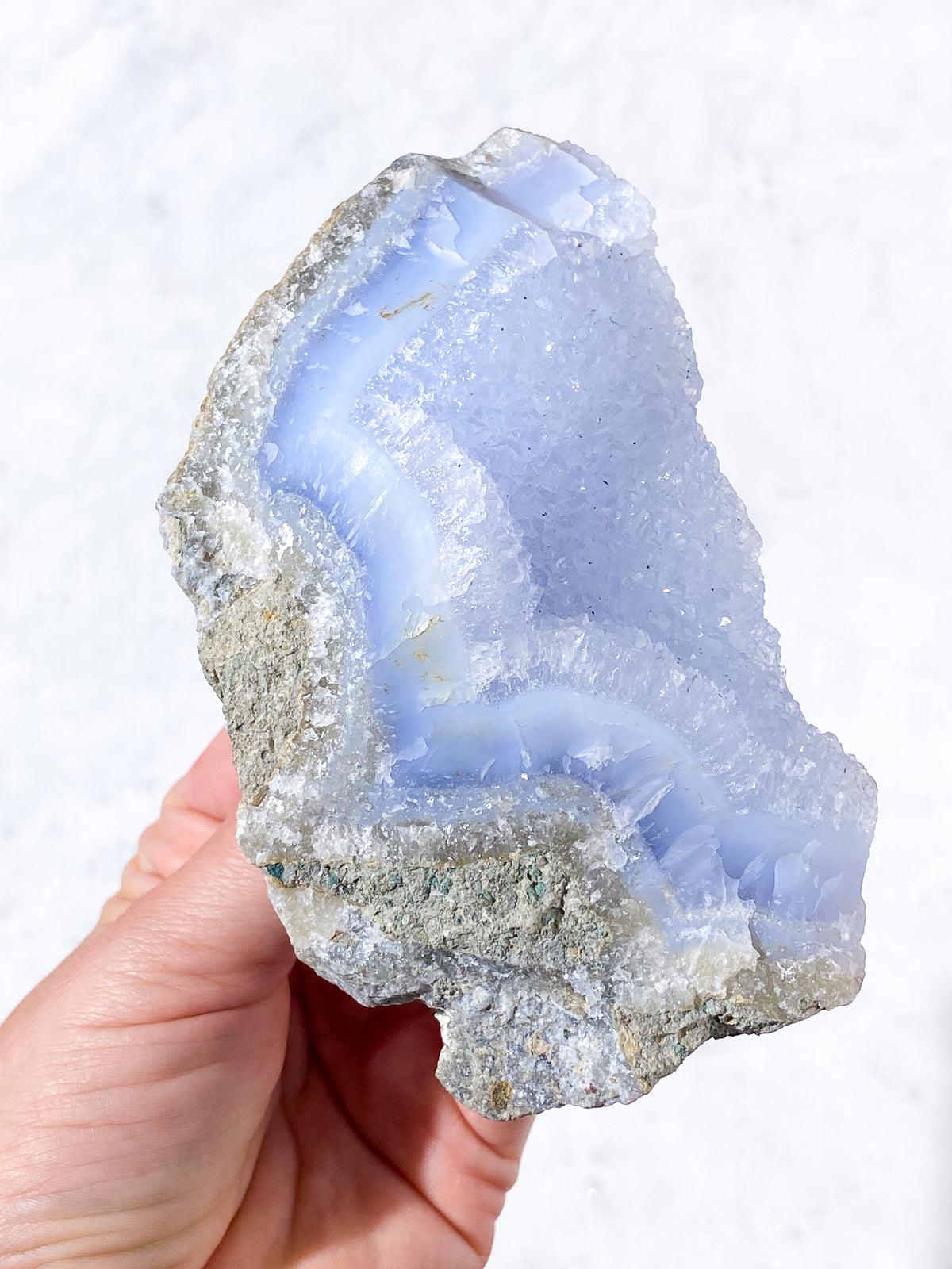 Druzy Blonde Agat Rå (Nr. 21)