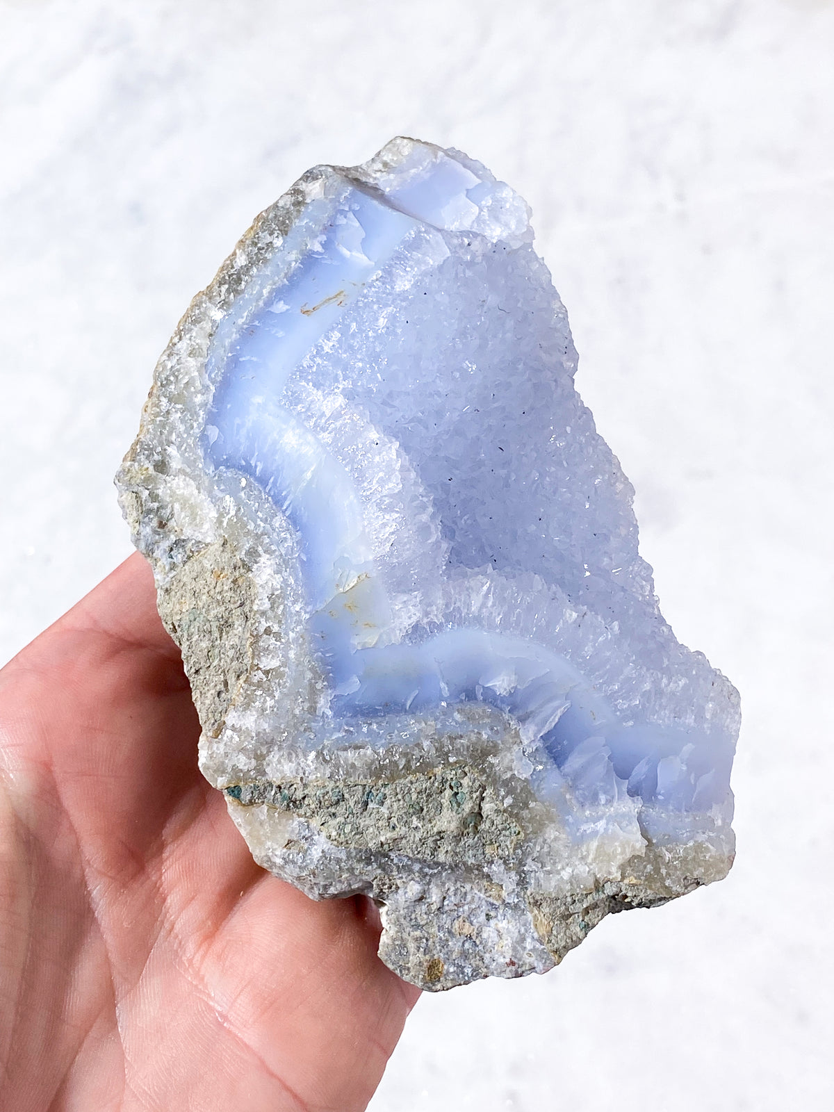 Druzy Blonde Agat Rå (Nr. 21)
