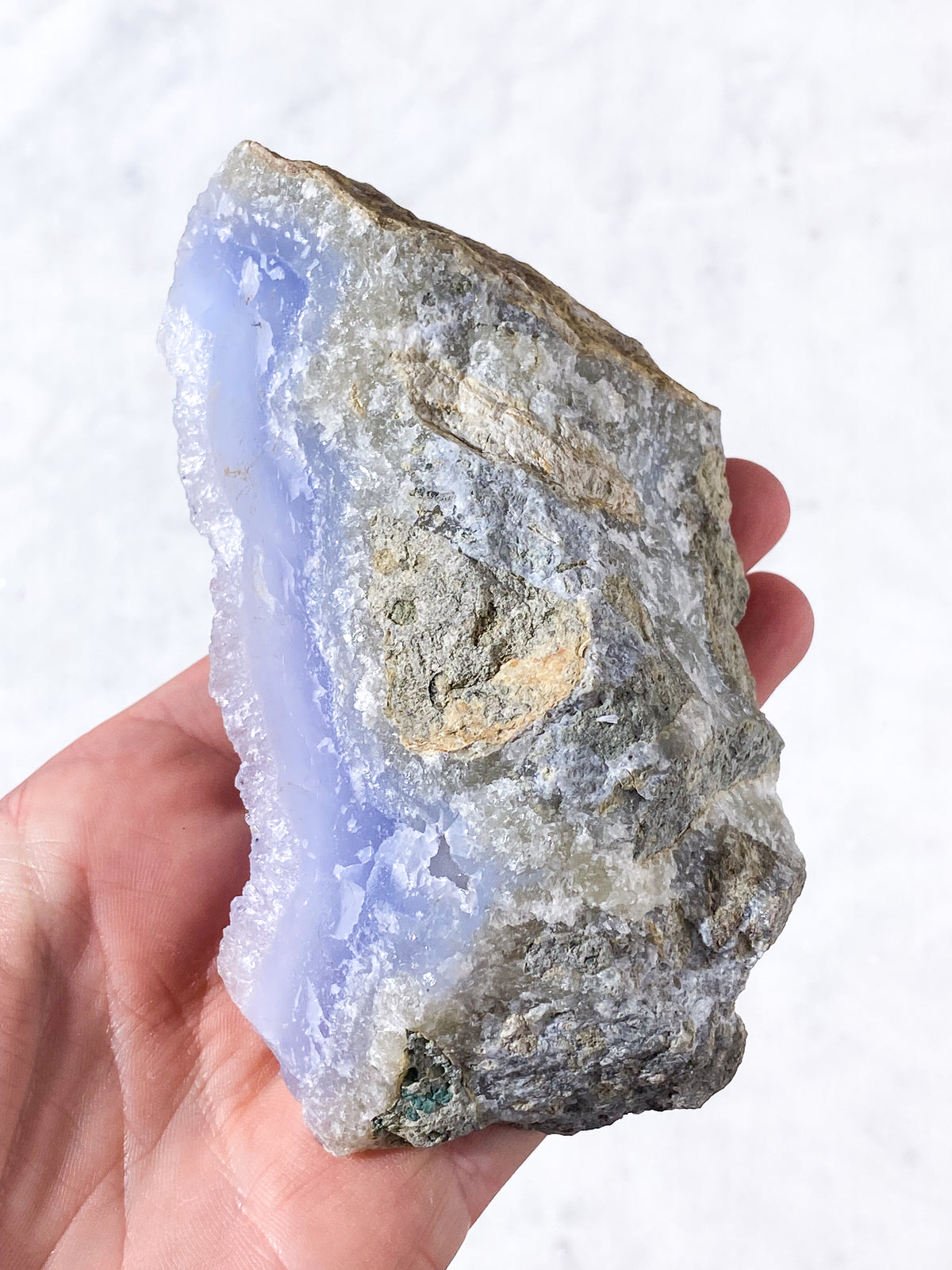 Druzy Blonde Agat Rå (Nr. 21)