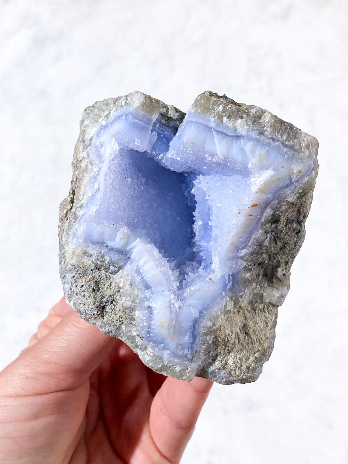 Druzy Blonde Agat Rå (Nr. 22)
