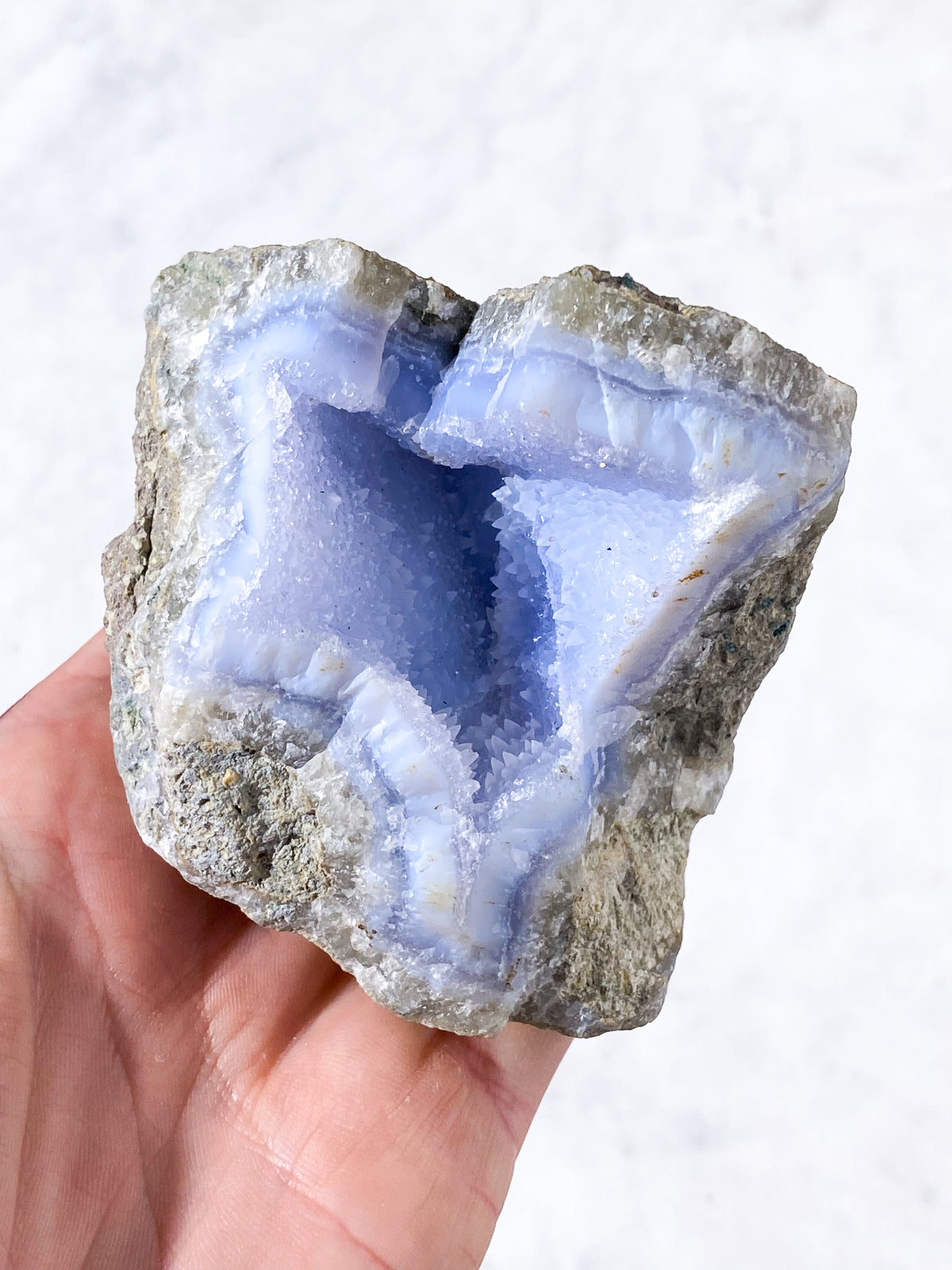 Druzy Blonde Agat Rå (Nr. 22)